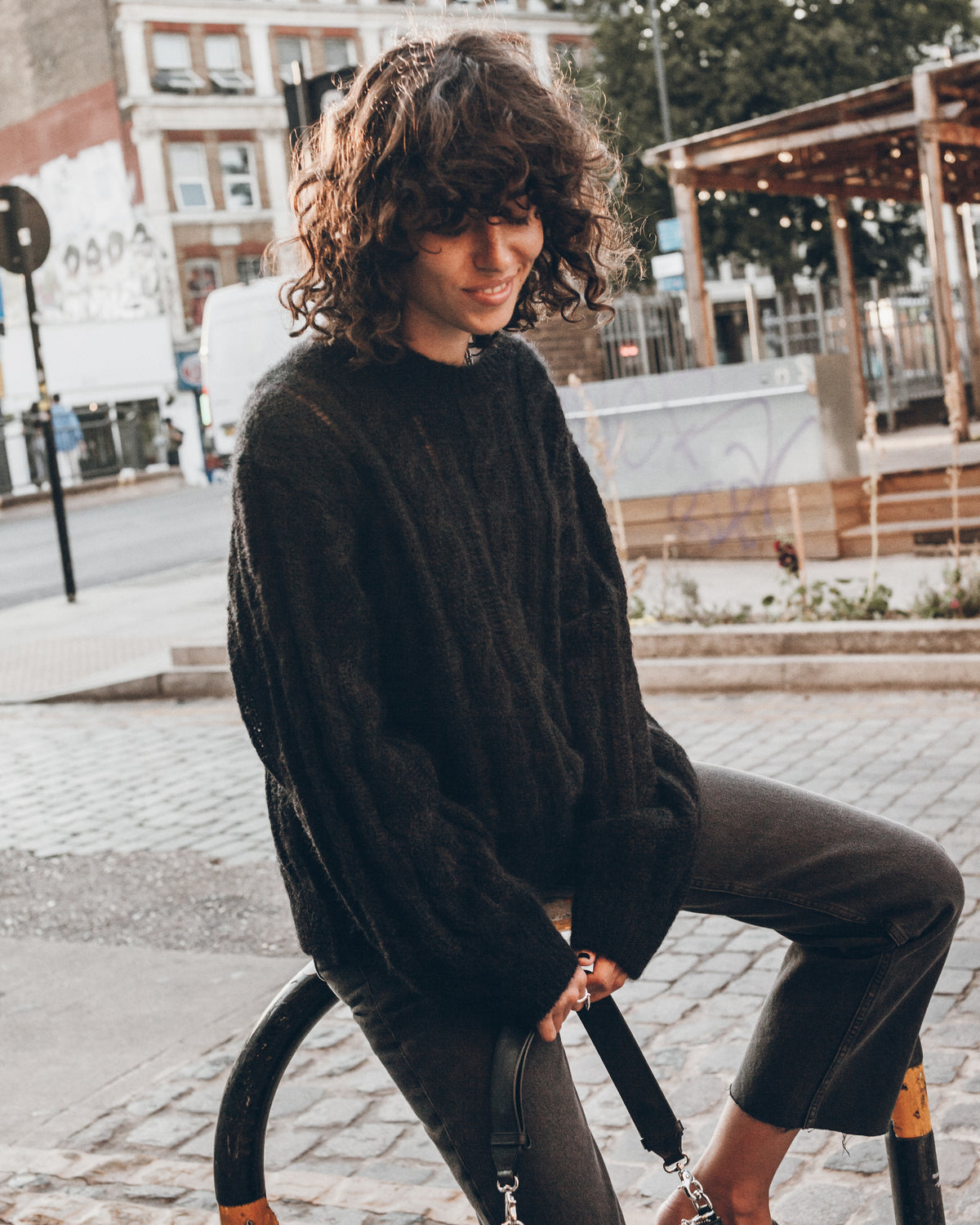The Black Cable Knitted Sweater