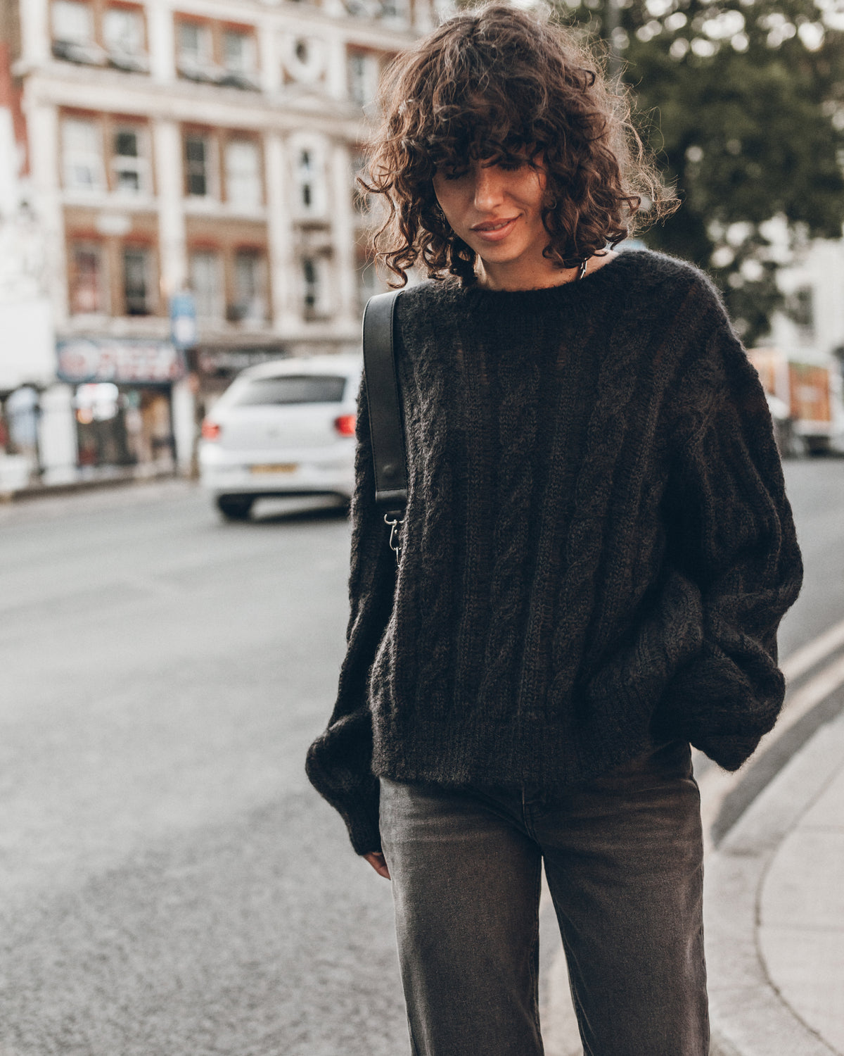 The Black Cable Knitted Sweater