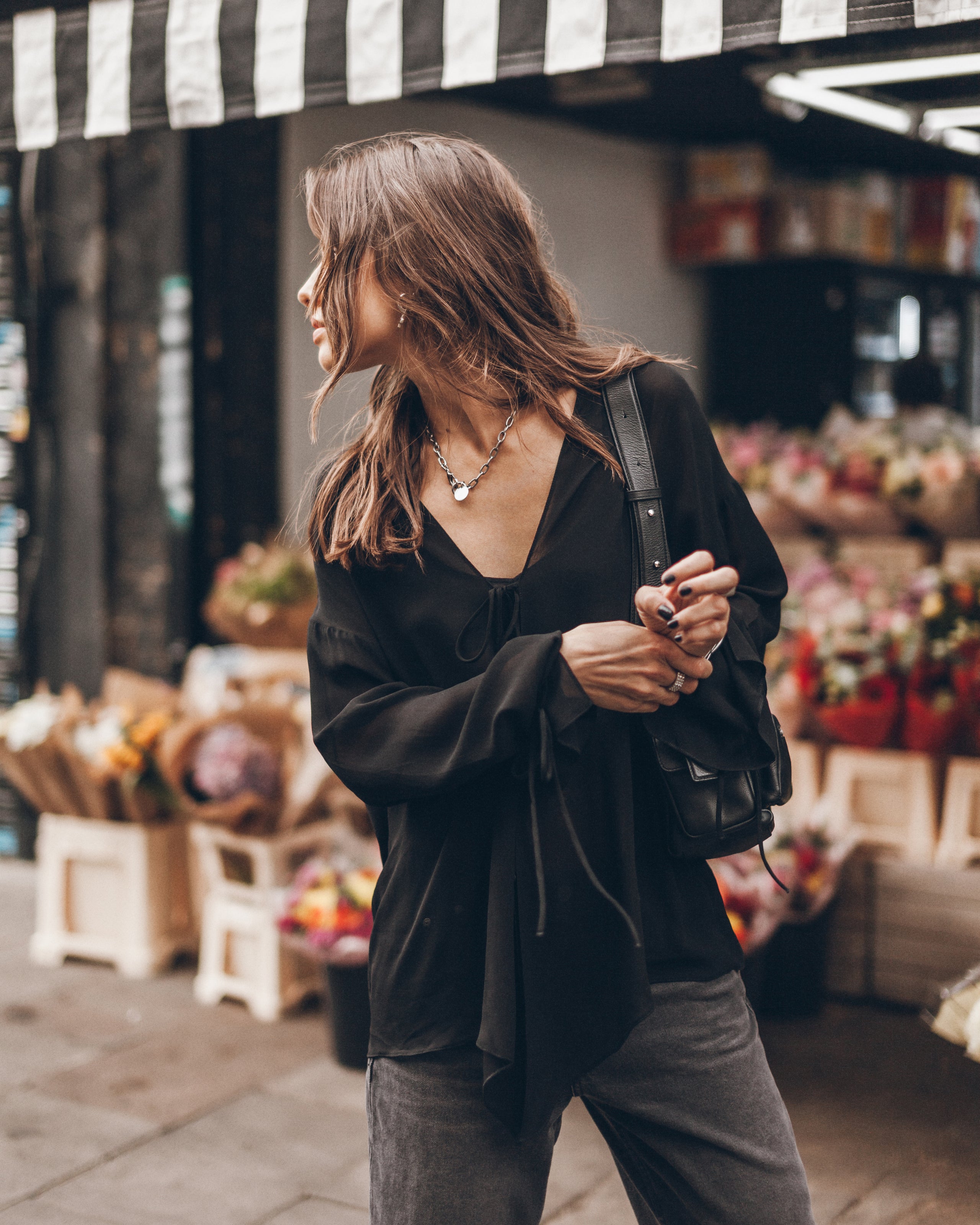 The Black Chiffon Shirt