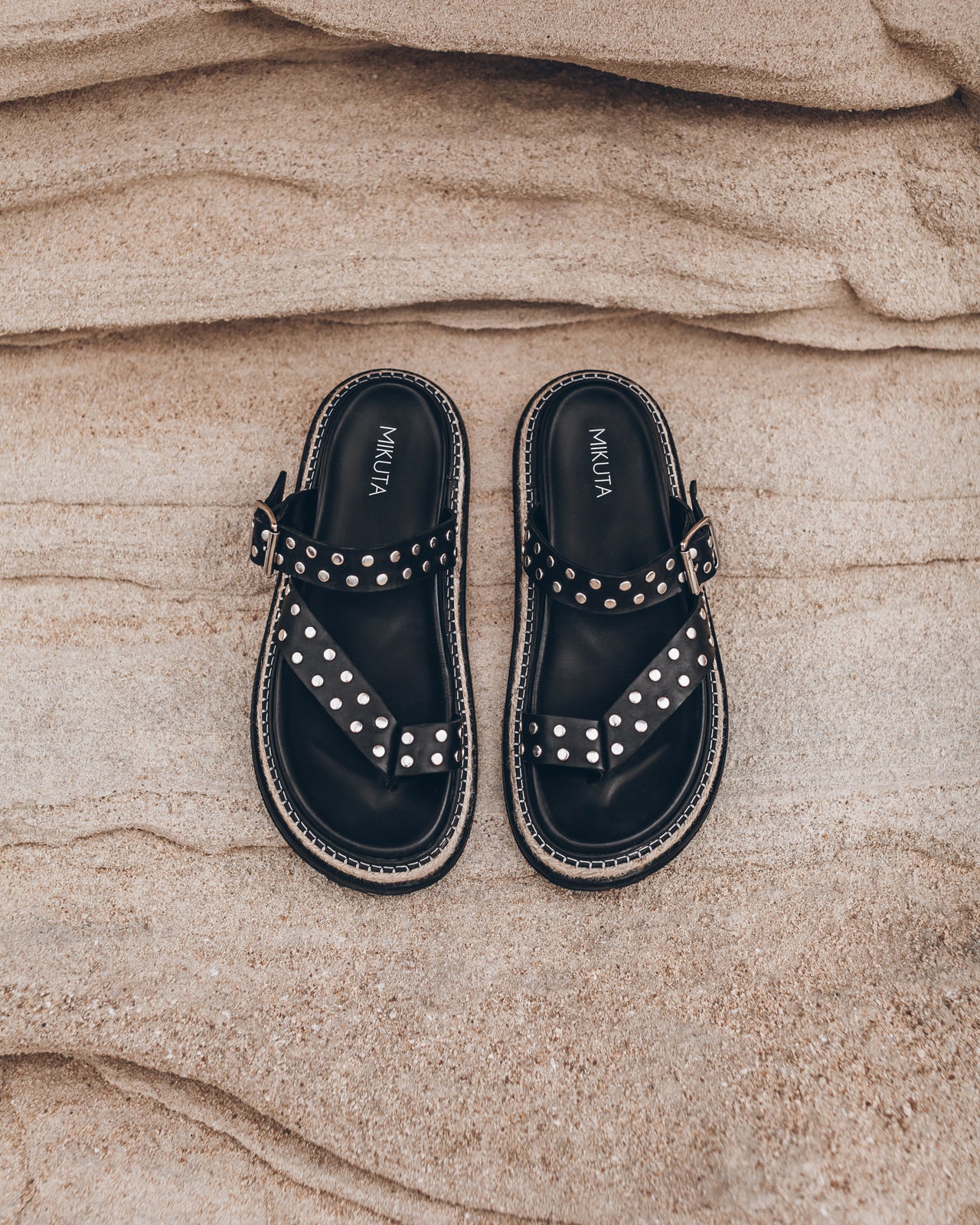 The Black Chunky Sandals