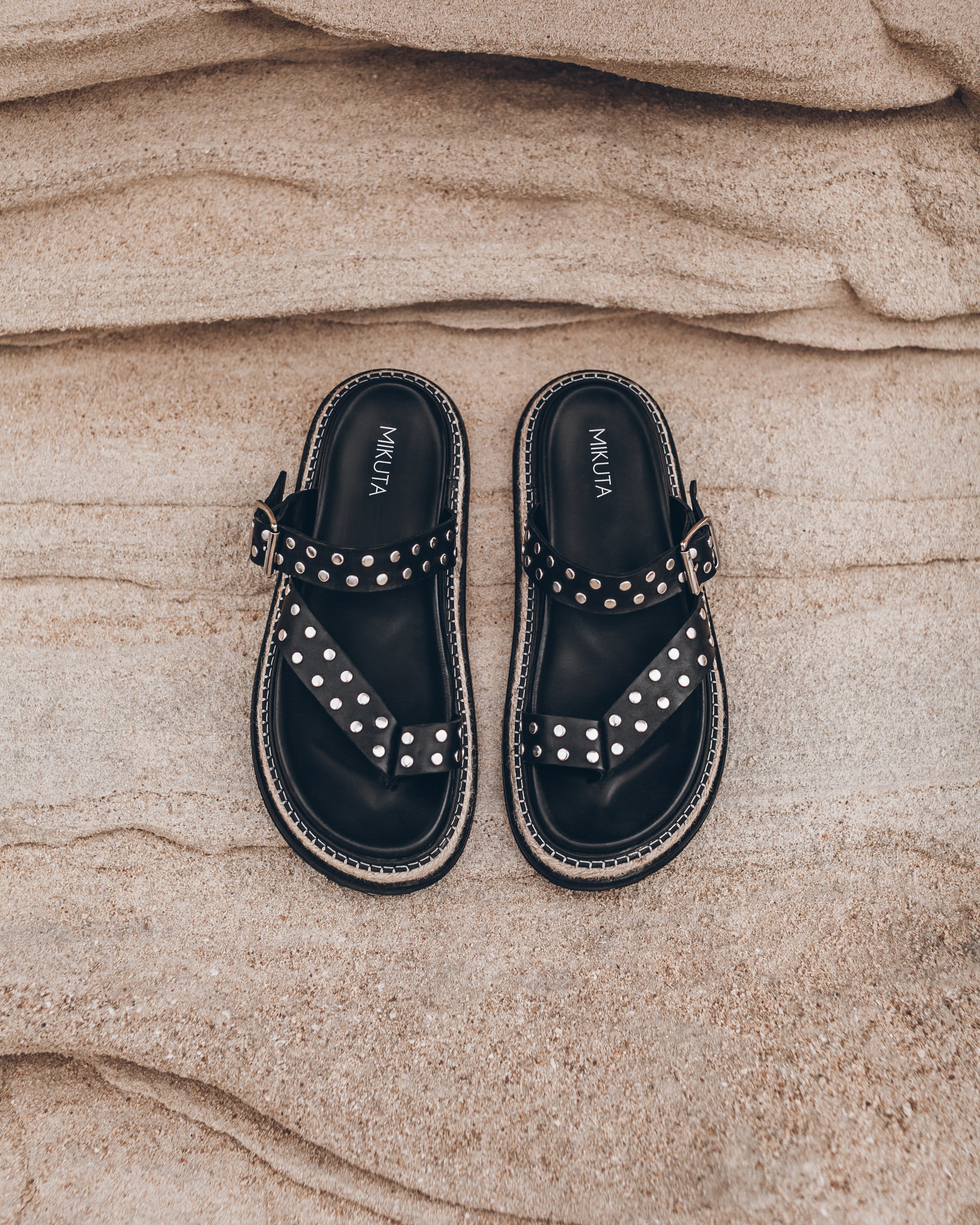 The Black Chunky Sandals