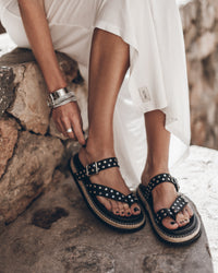 The Black Chunky Sandals