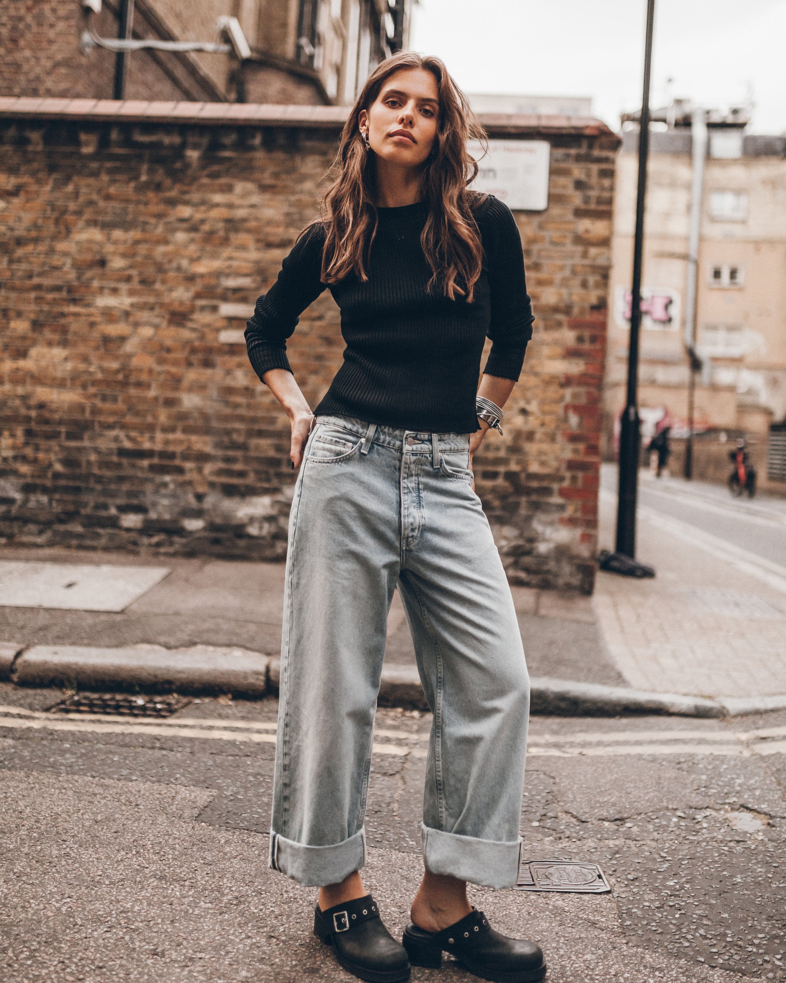 The Black Cotton Striped Thin Longsleeve