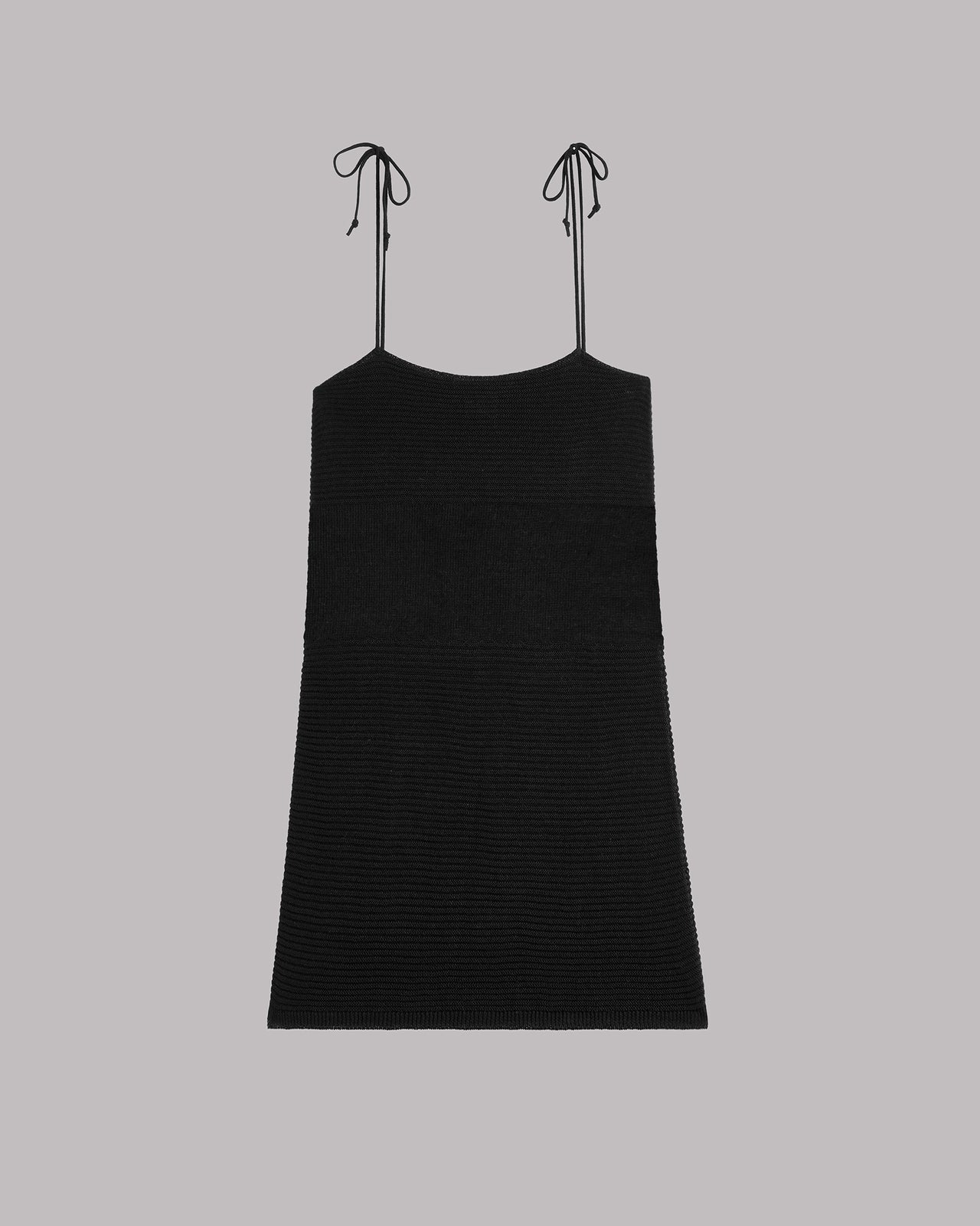 The Black Crochet Midi Dress