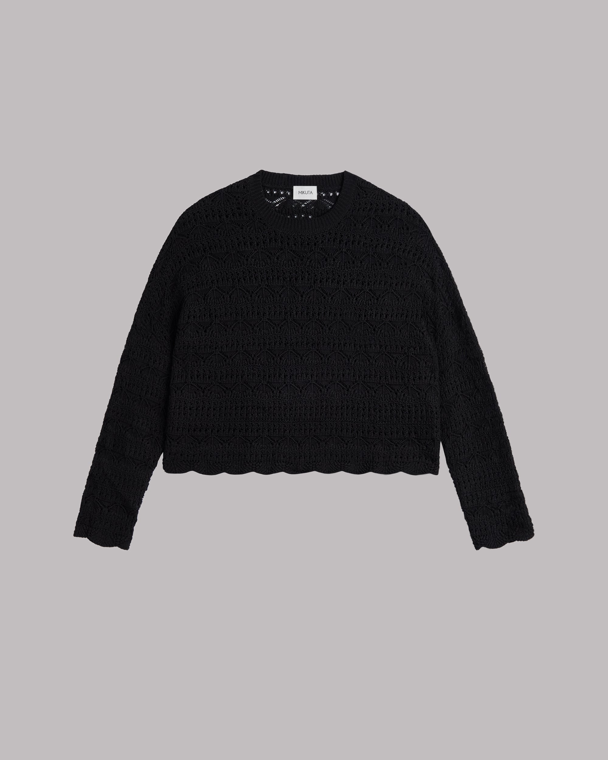 The Black Crochet Sweater
