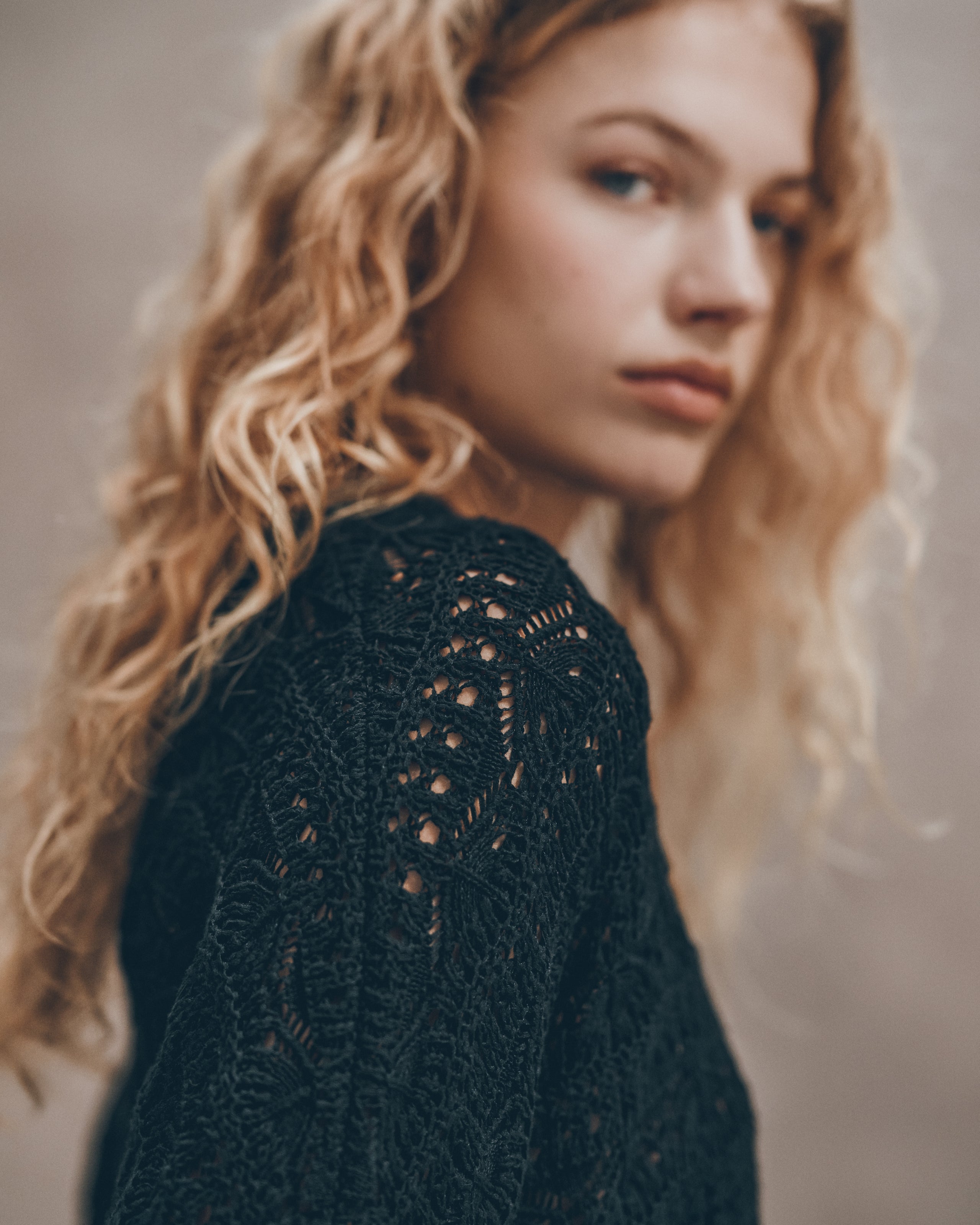 The Black Crochet Sweater