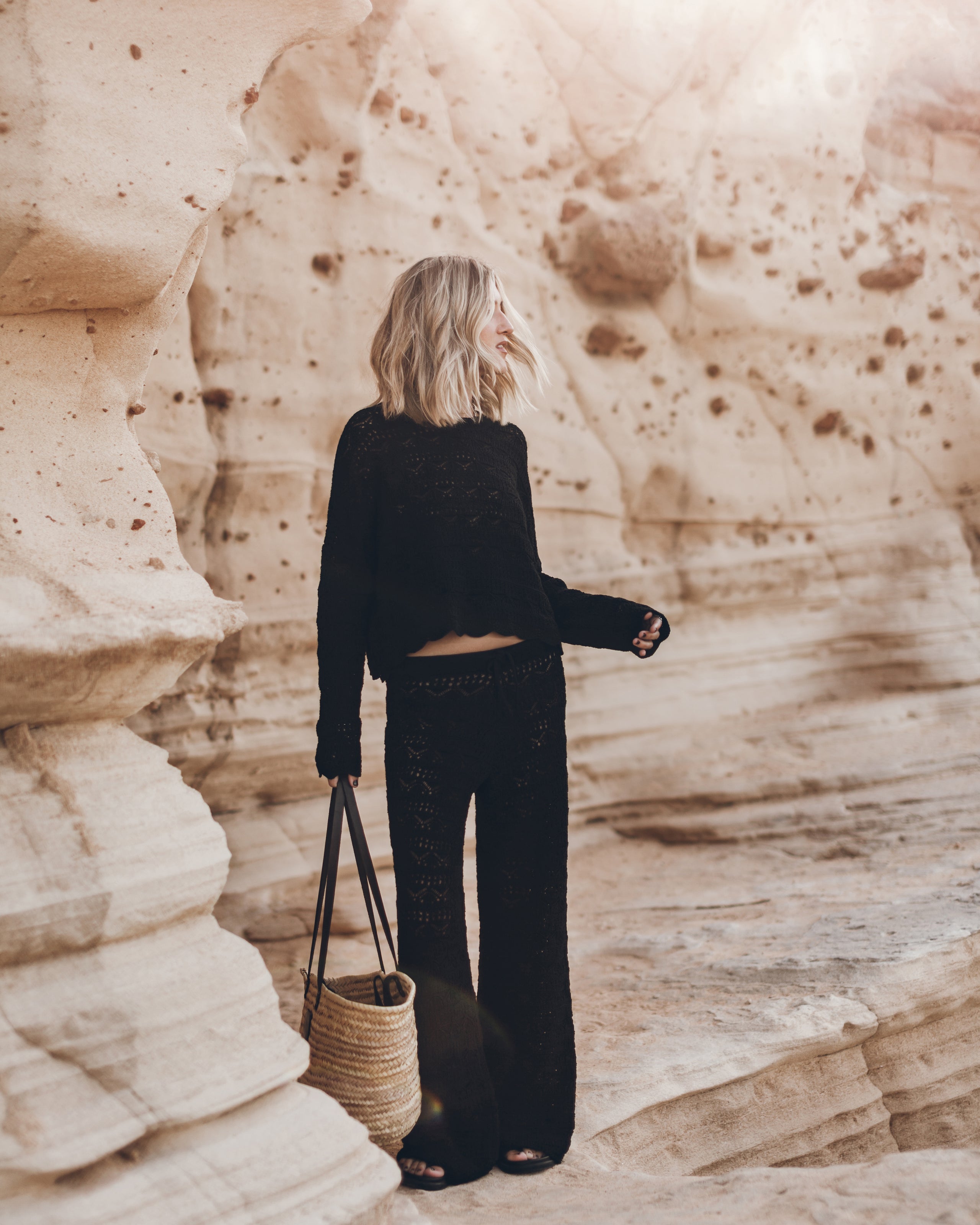 The Black Crochet Sweater