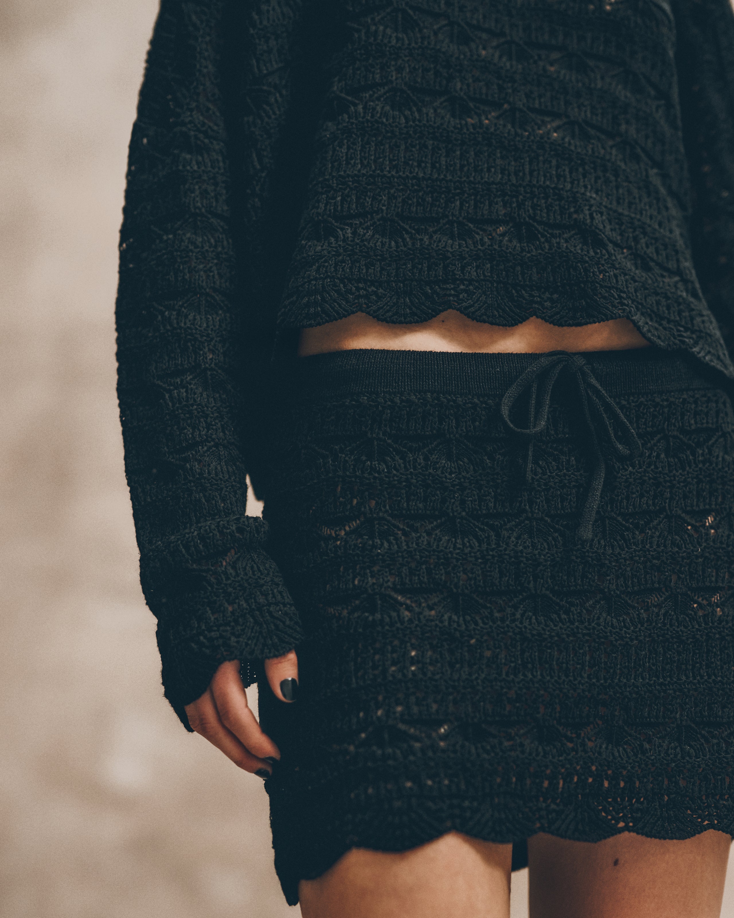The Black Crochet Skirt