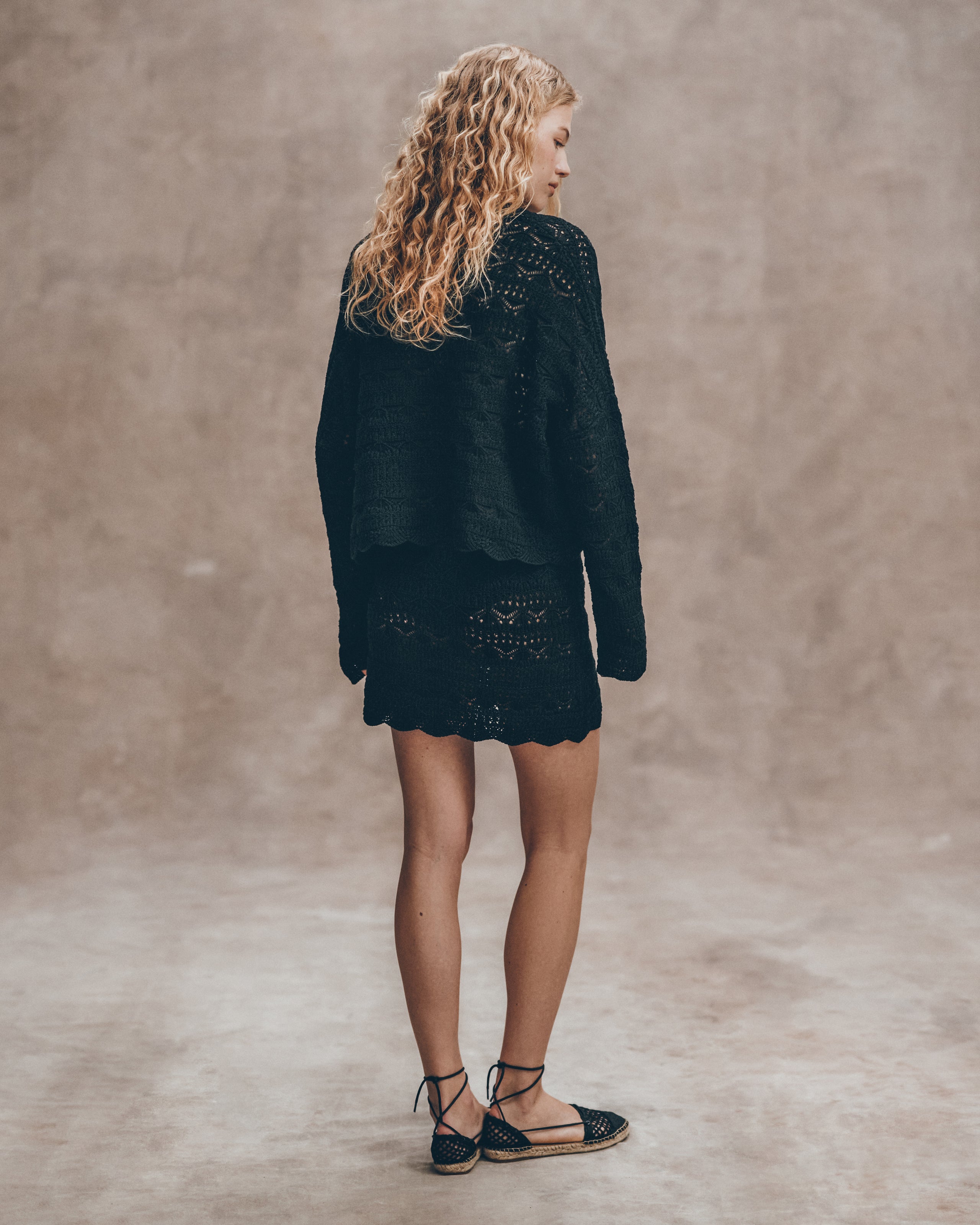 The Black Crochet Skirt