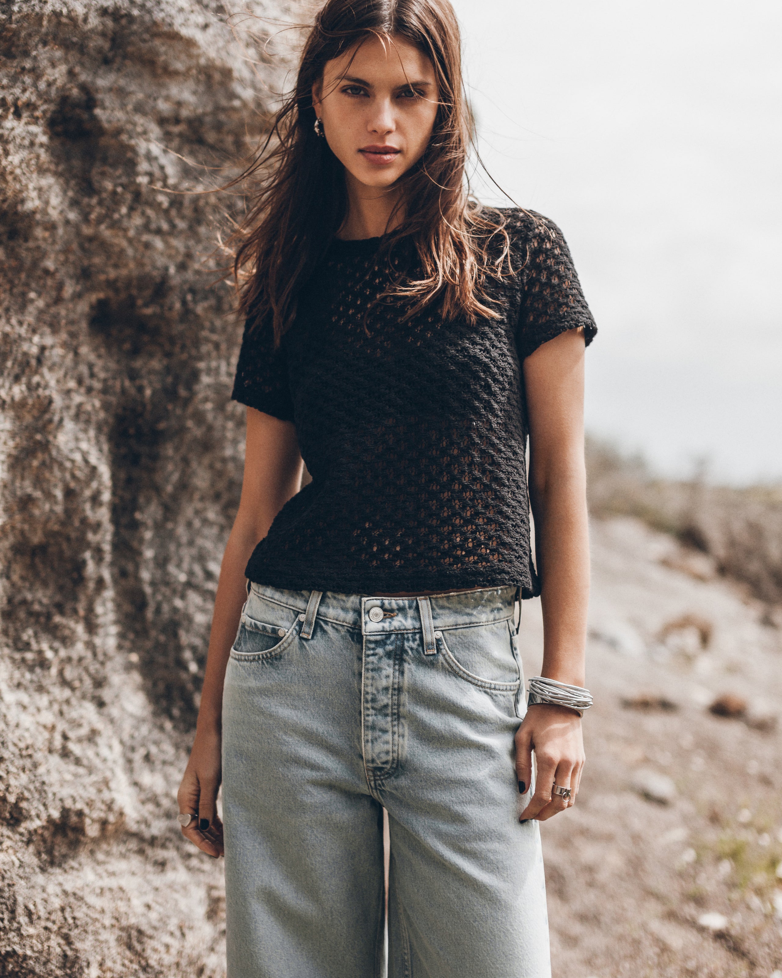 The Black Crochet T-Shirt