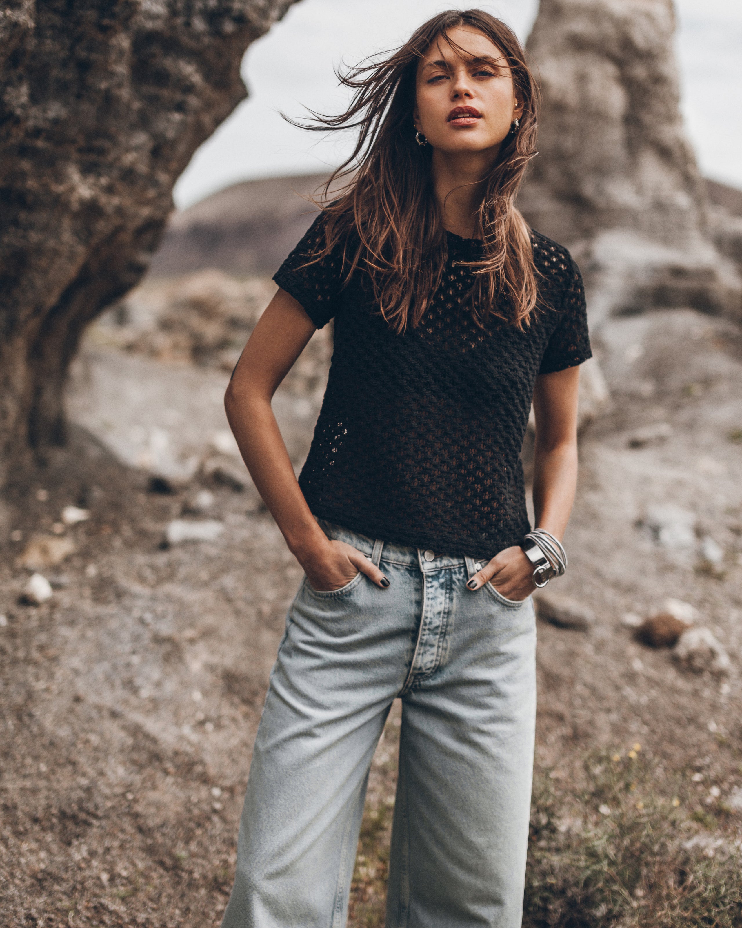 The Black Crochet T-Shirt