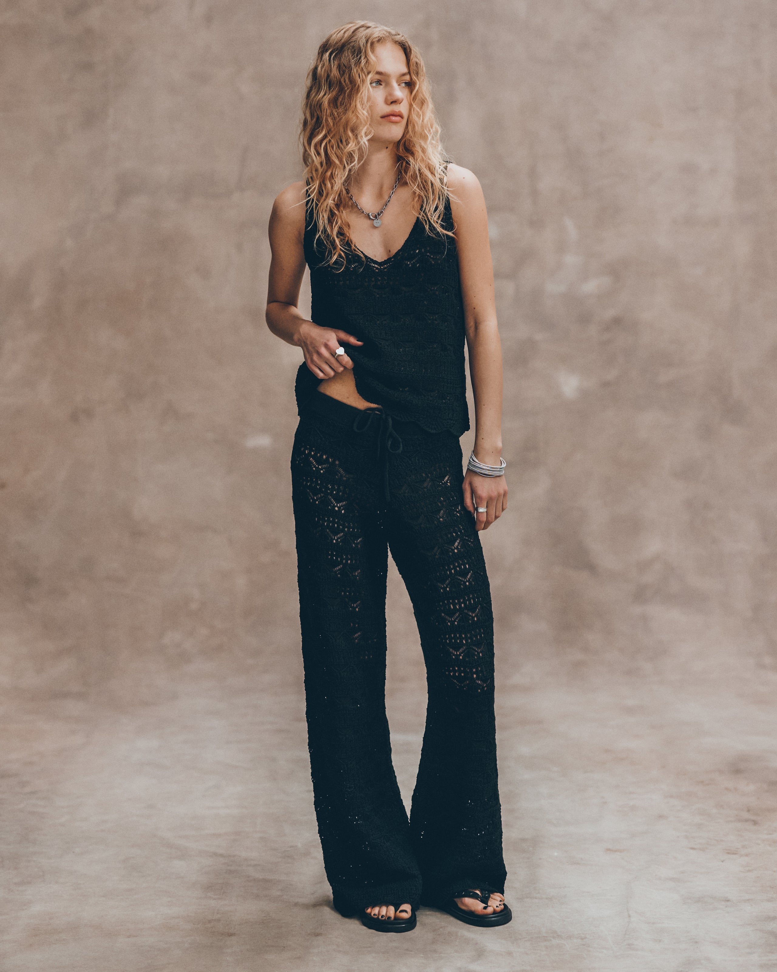 The Black Crochet Pants