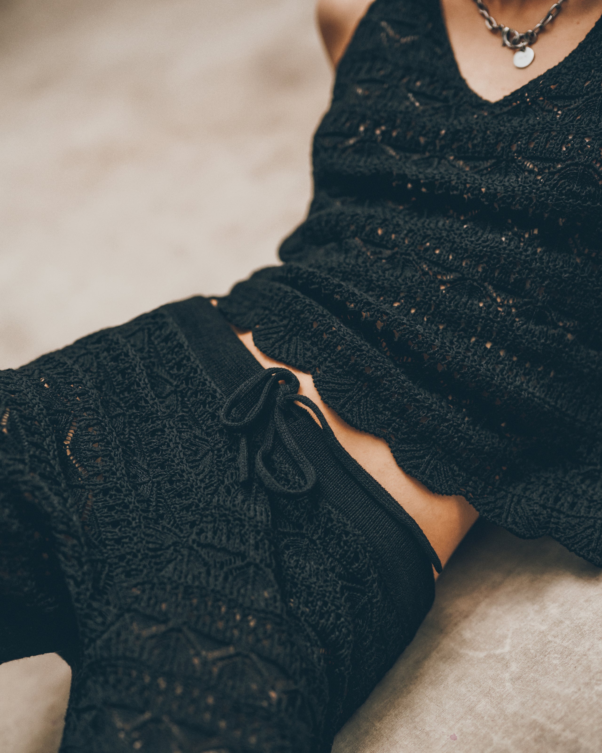 The Black Crochet Pants