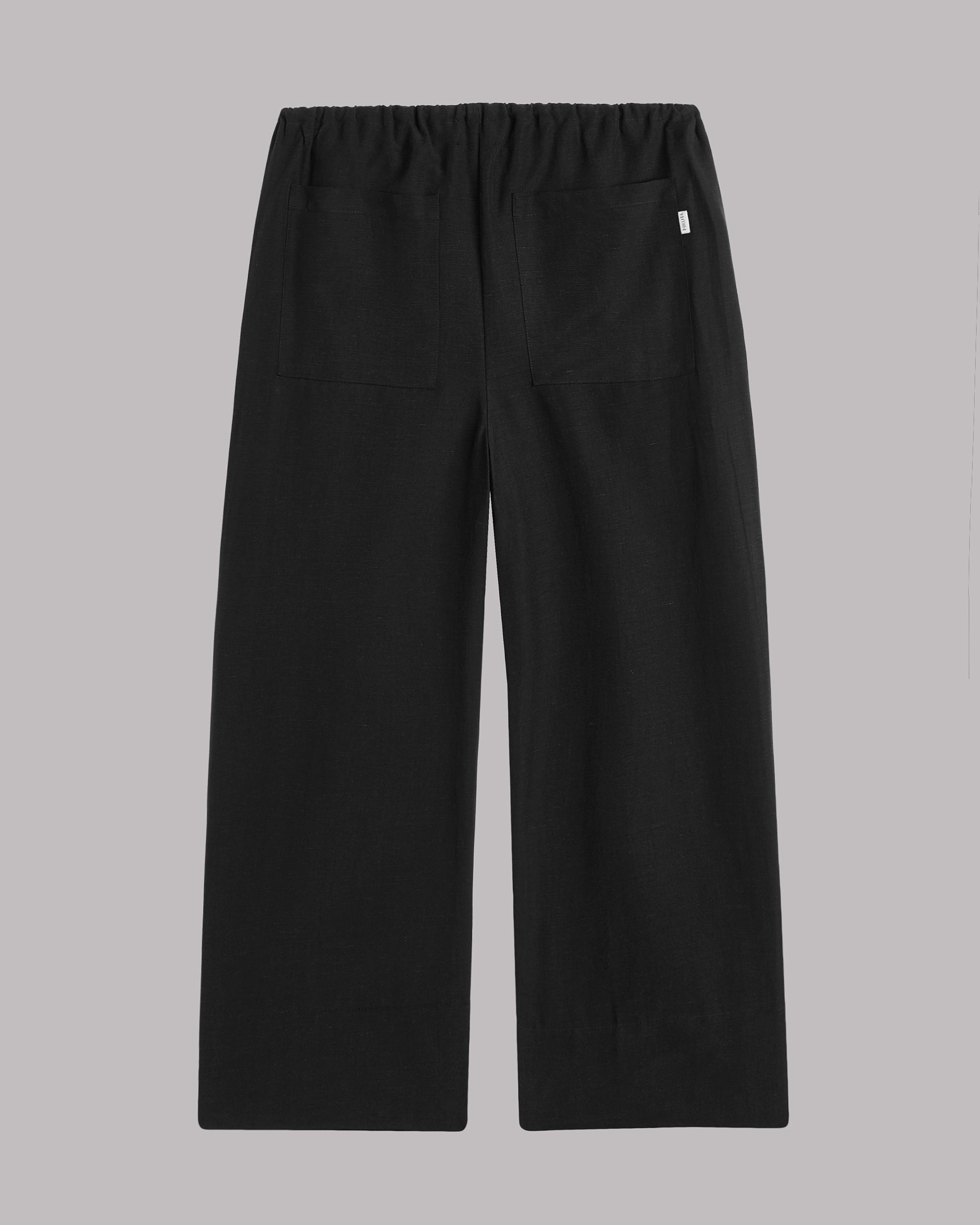MIKUTA | The Black Cropped Pants | Designer Clothes & Apparel | XL