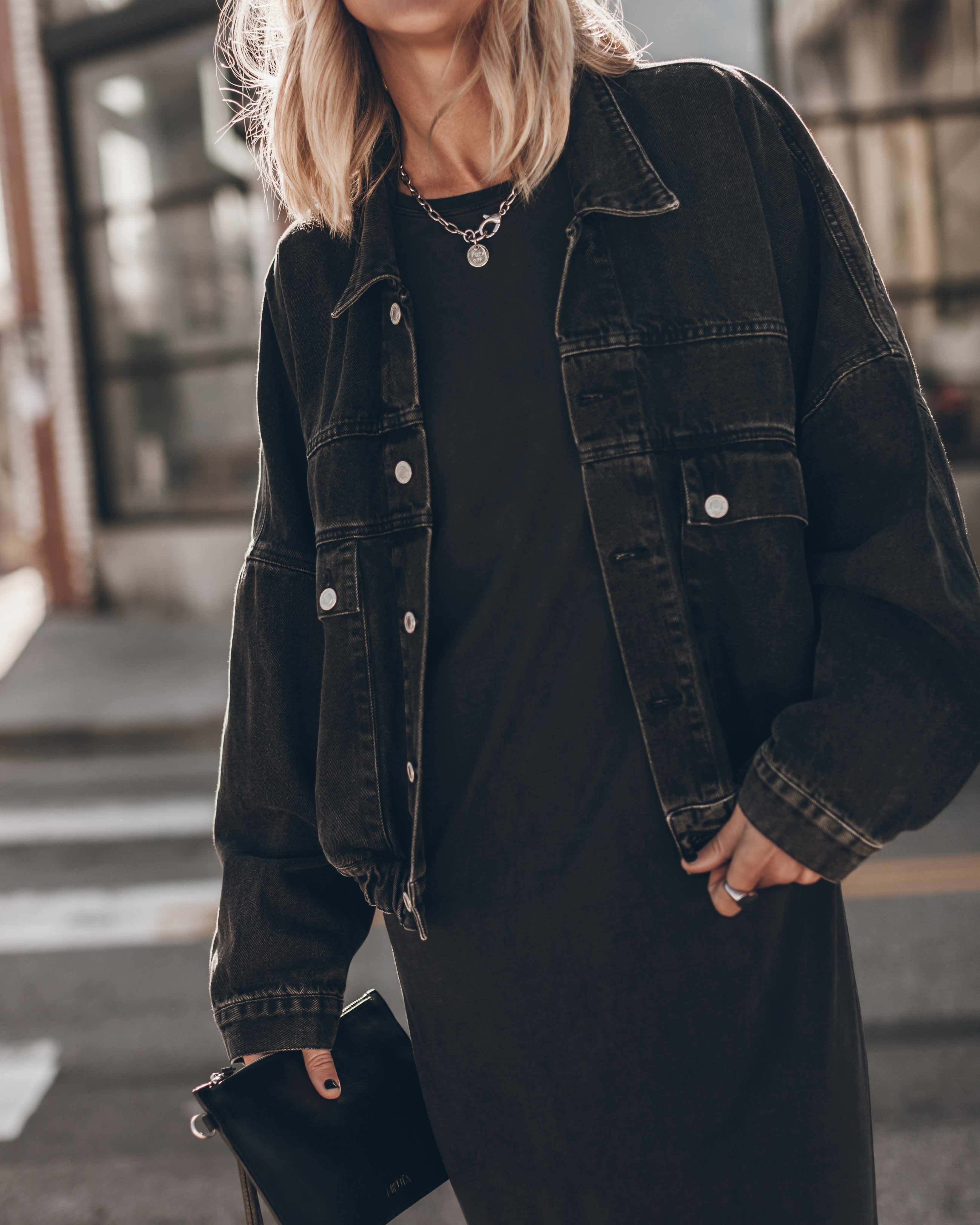 Denim Jacket Ladies Dressy Black Jackets What I Wore: Long Black Dress Denim Jacket Ladies Dressy Black Jackets What I Wore: Long Black Dress