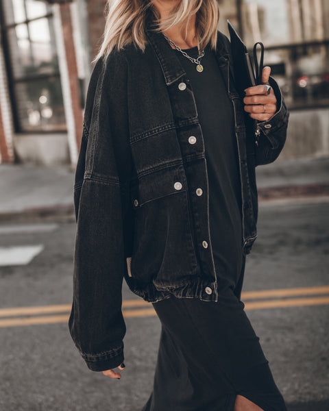 MIKUTA | The Black Denim Jacket