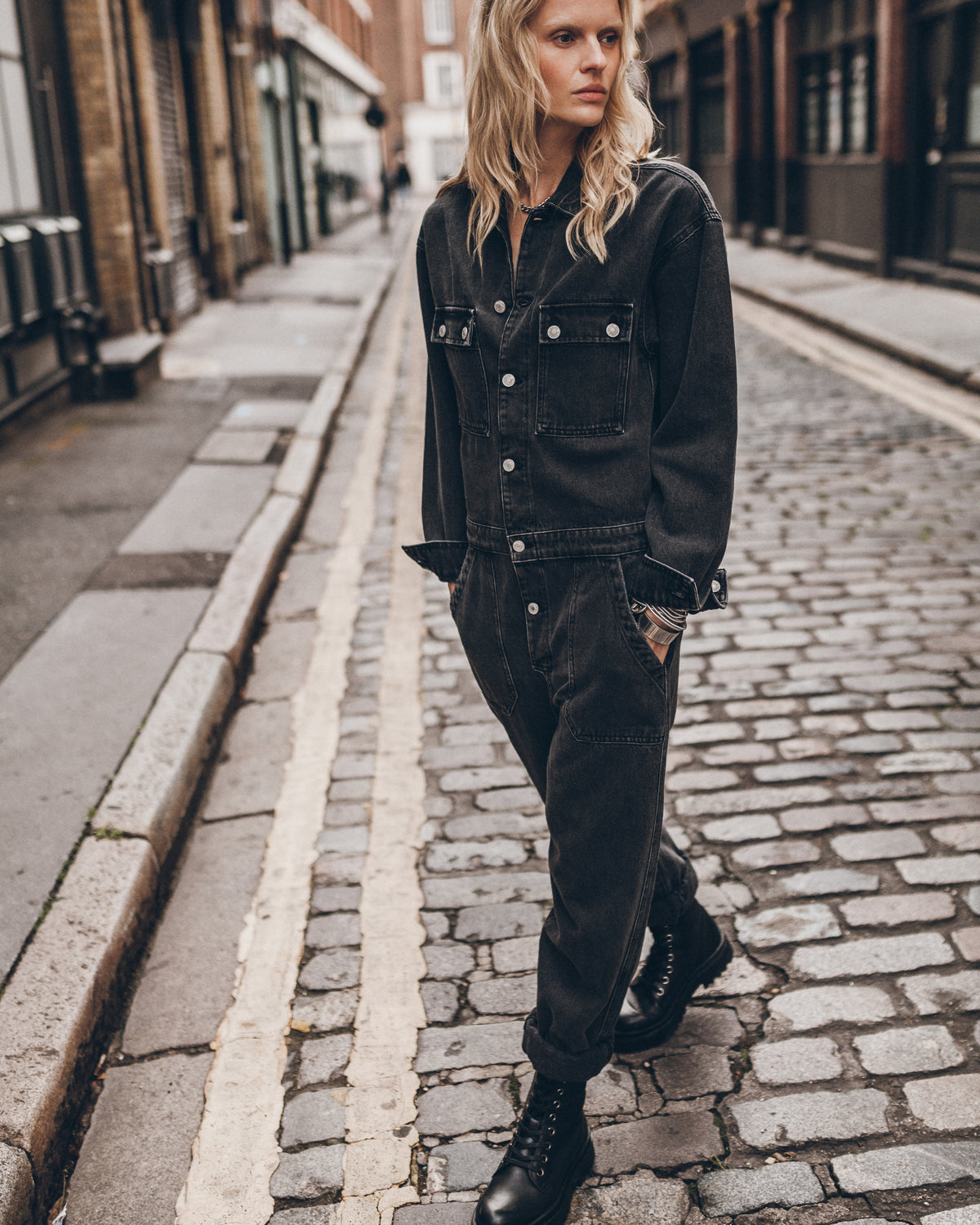 The Dark Denim Jumpsuit