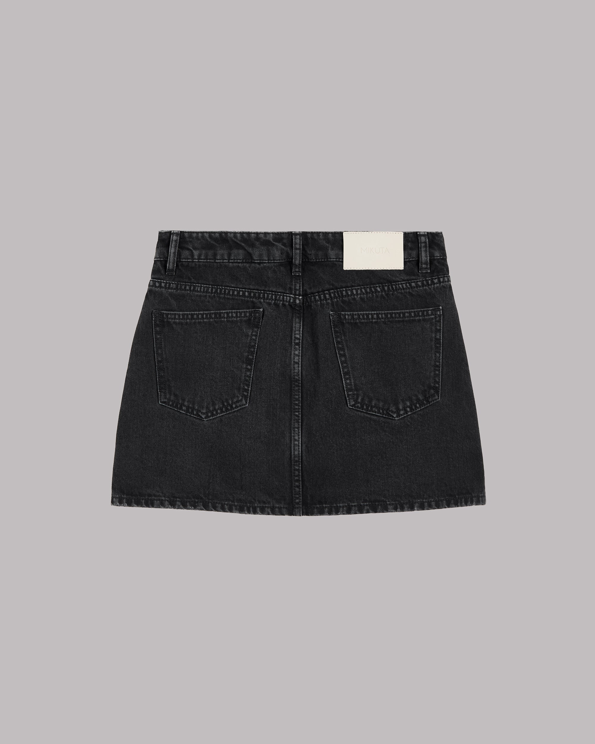 The Black Denim Mini Skirt