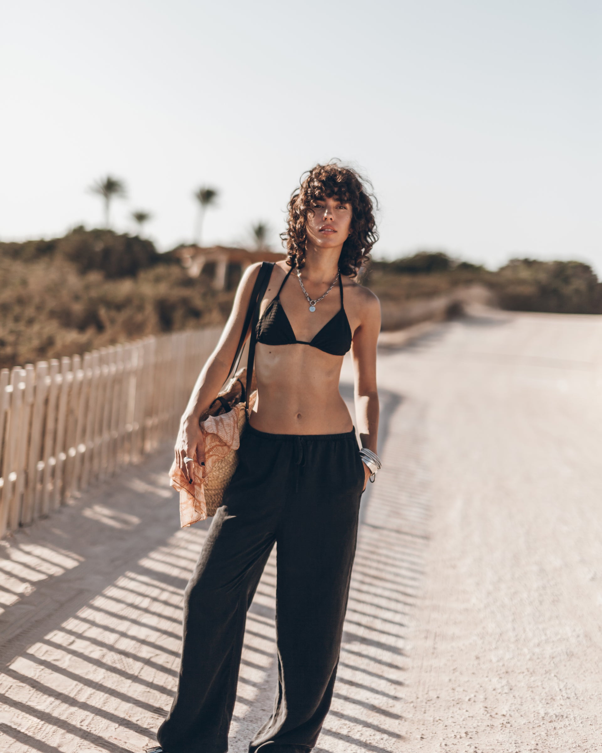 MIKUTA The Black Triangle Bikini Top