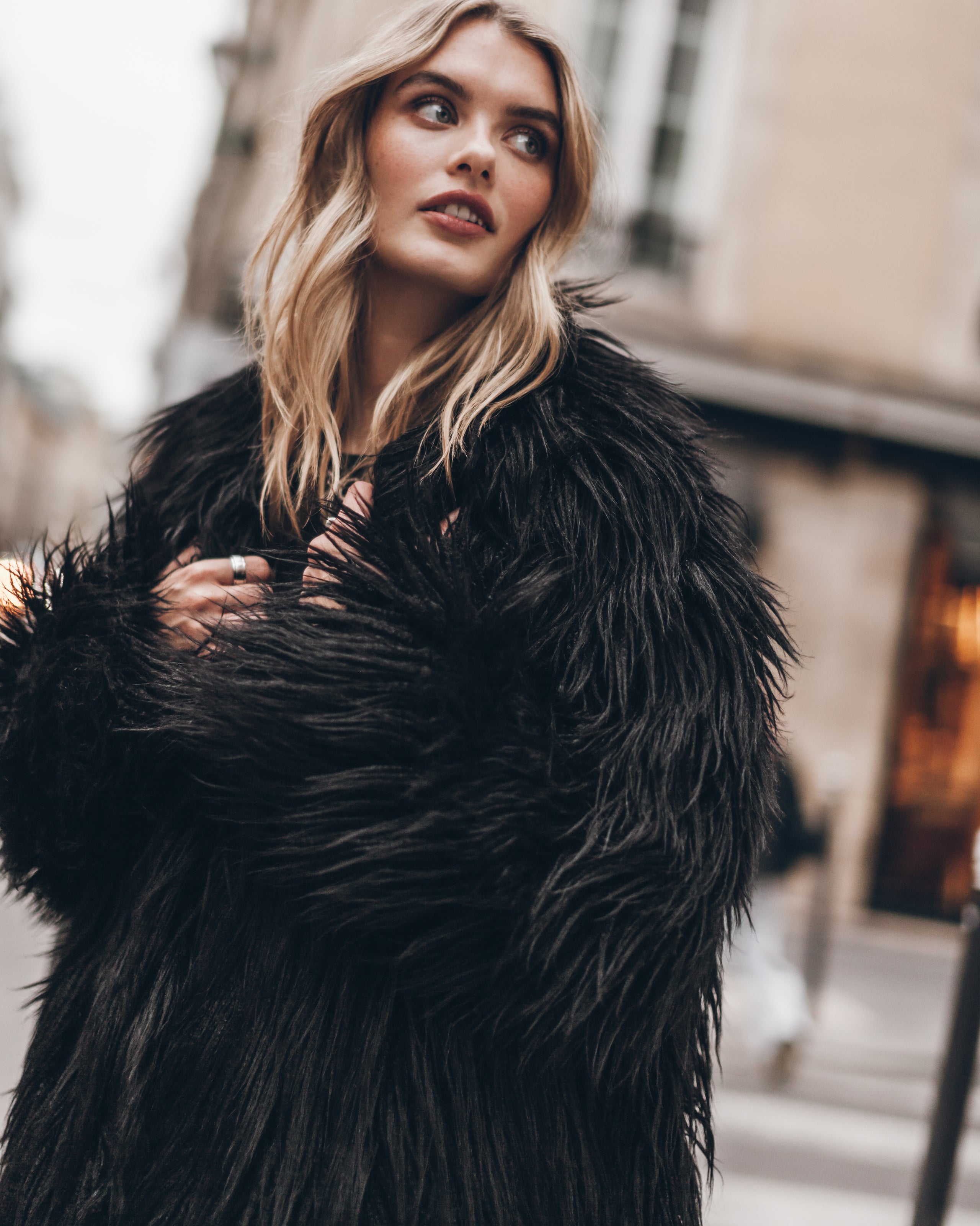 The Black Fluffy Coat