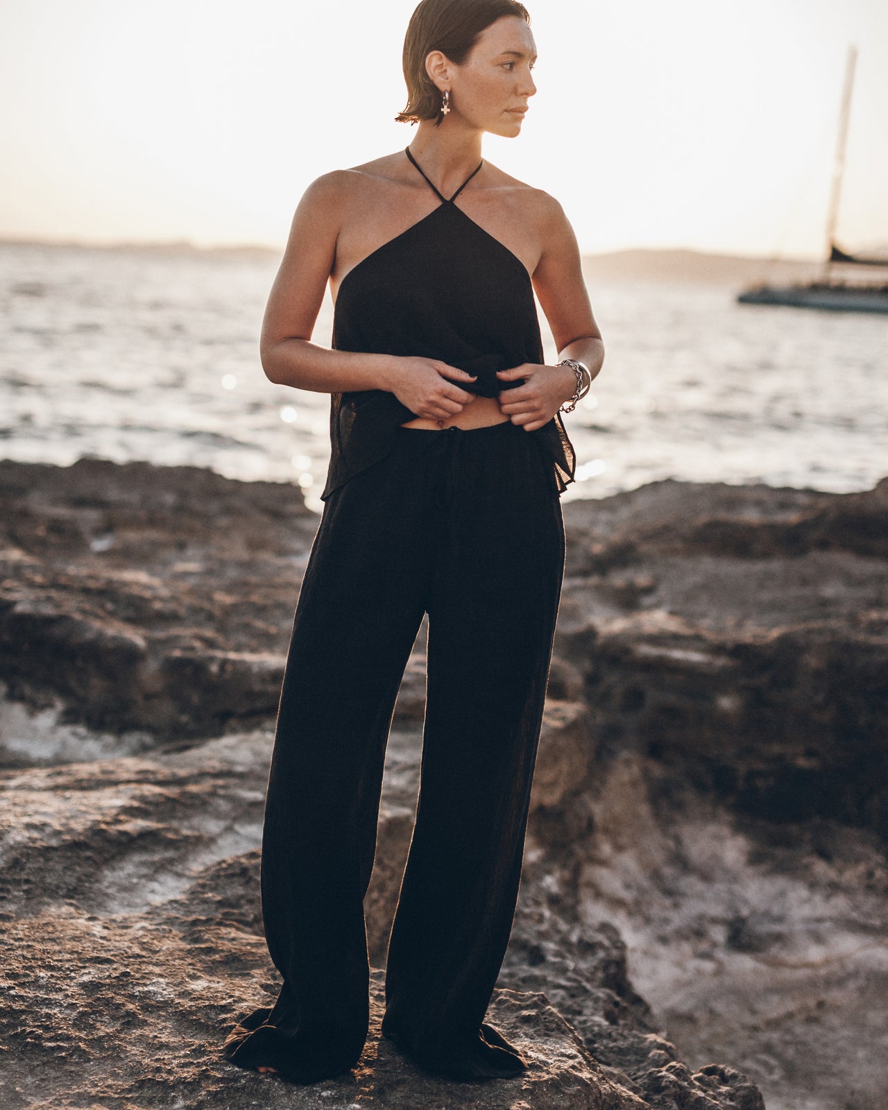The Black Halterneck Top