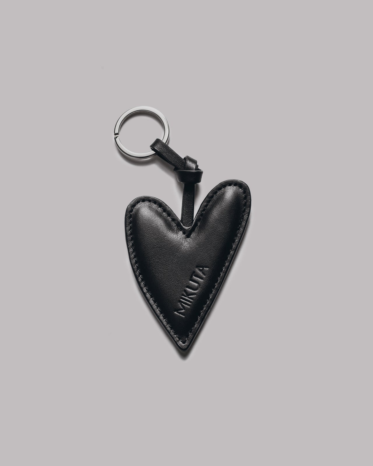 The Black Heart Leather Key Ring