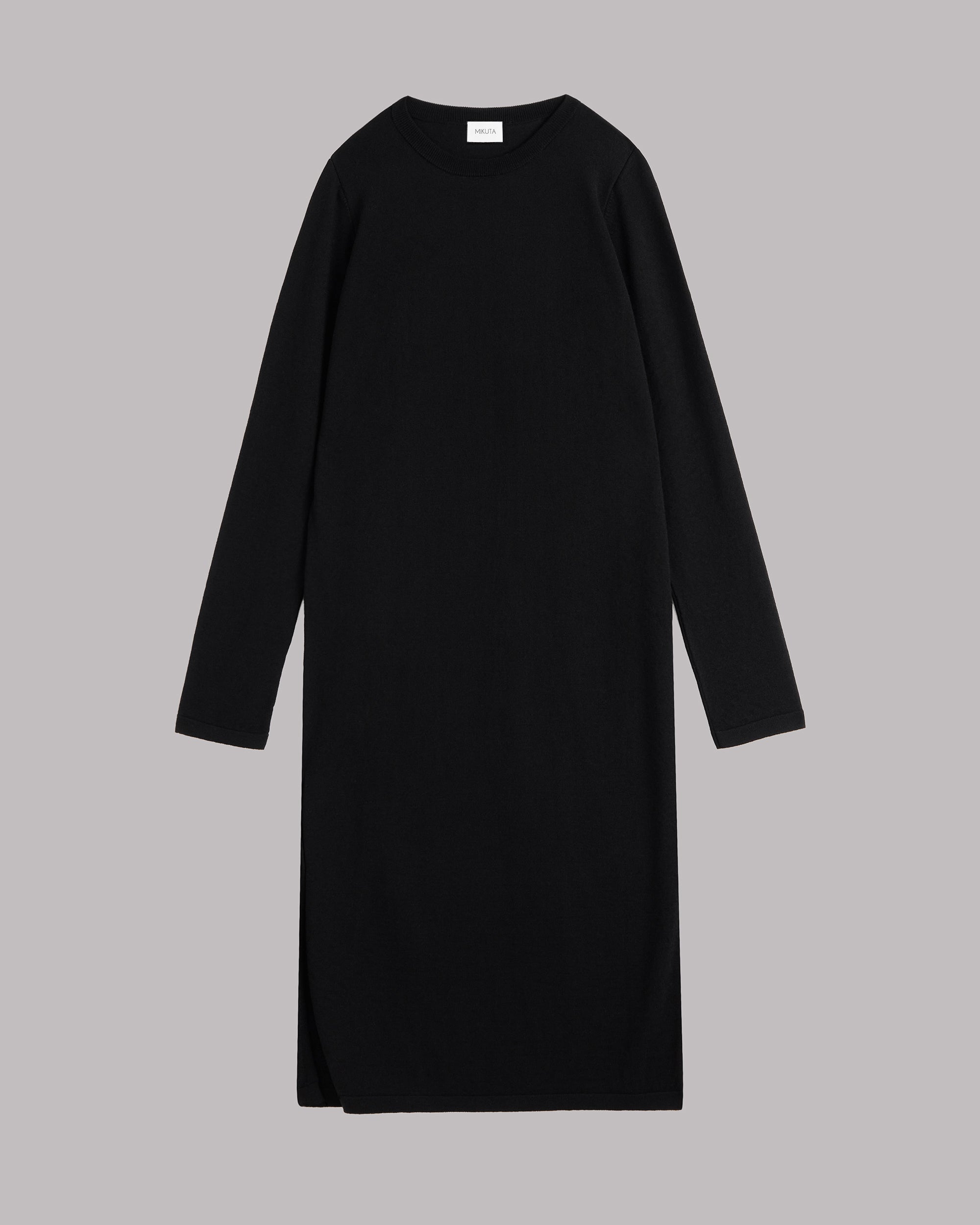 The Black Knit Longsleeve Dress