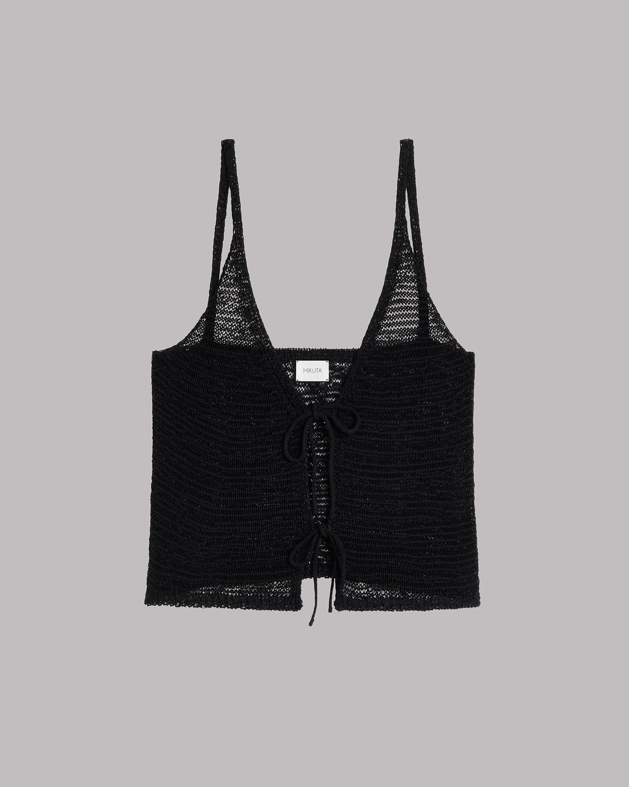 The Black Knitted Vest Top