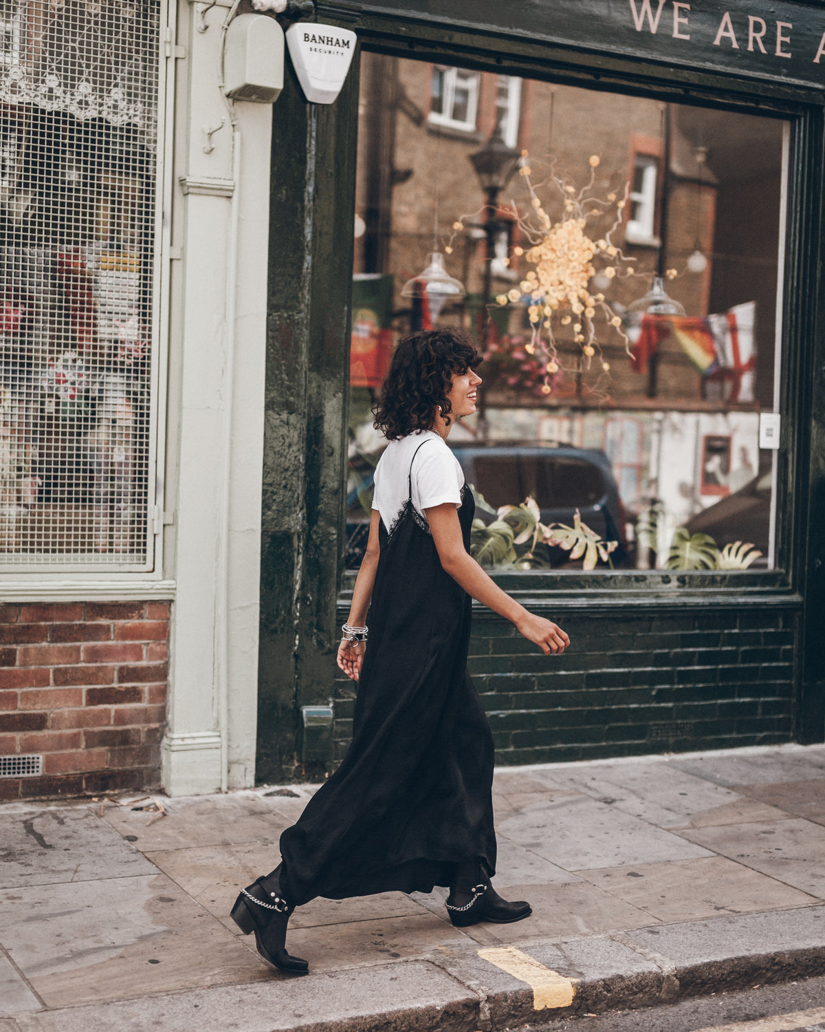 The Black Laced Jacquard Dress