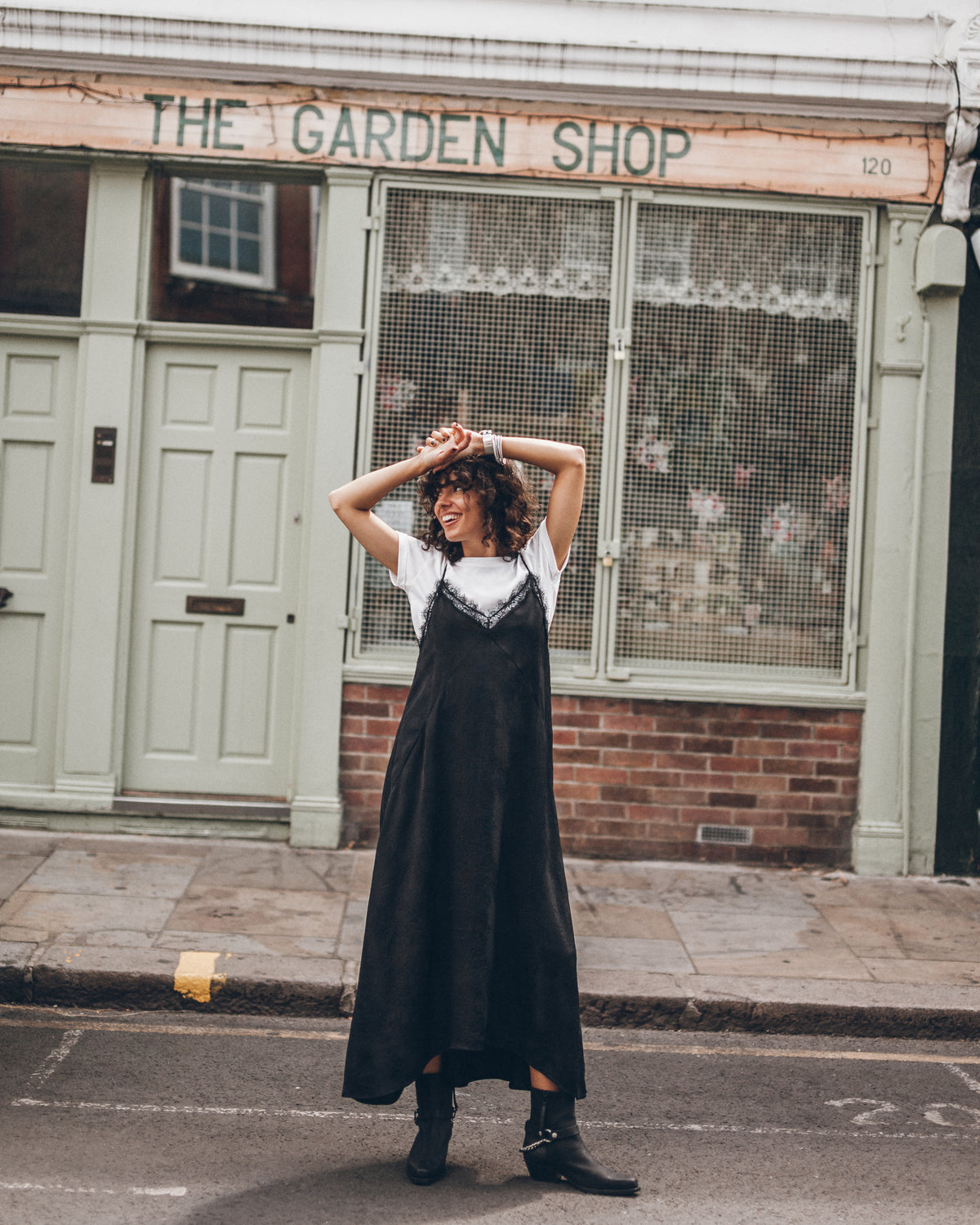 The Black Laced Jacquard Dress