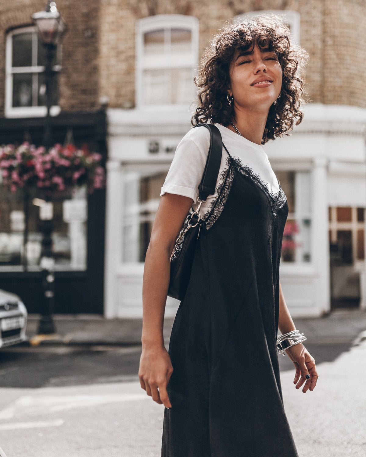 The Black Laced Jacquard Dress