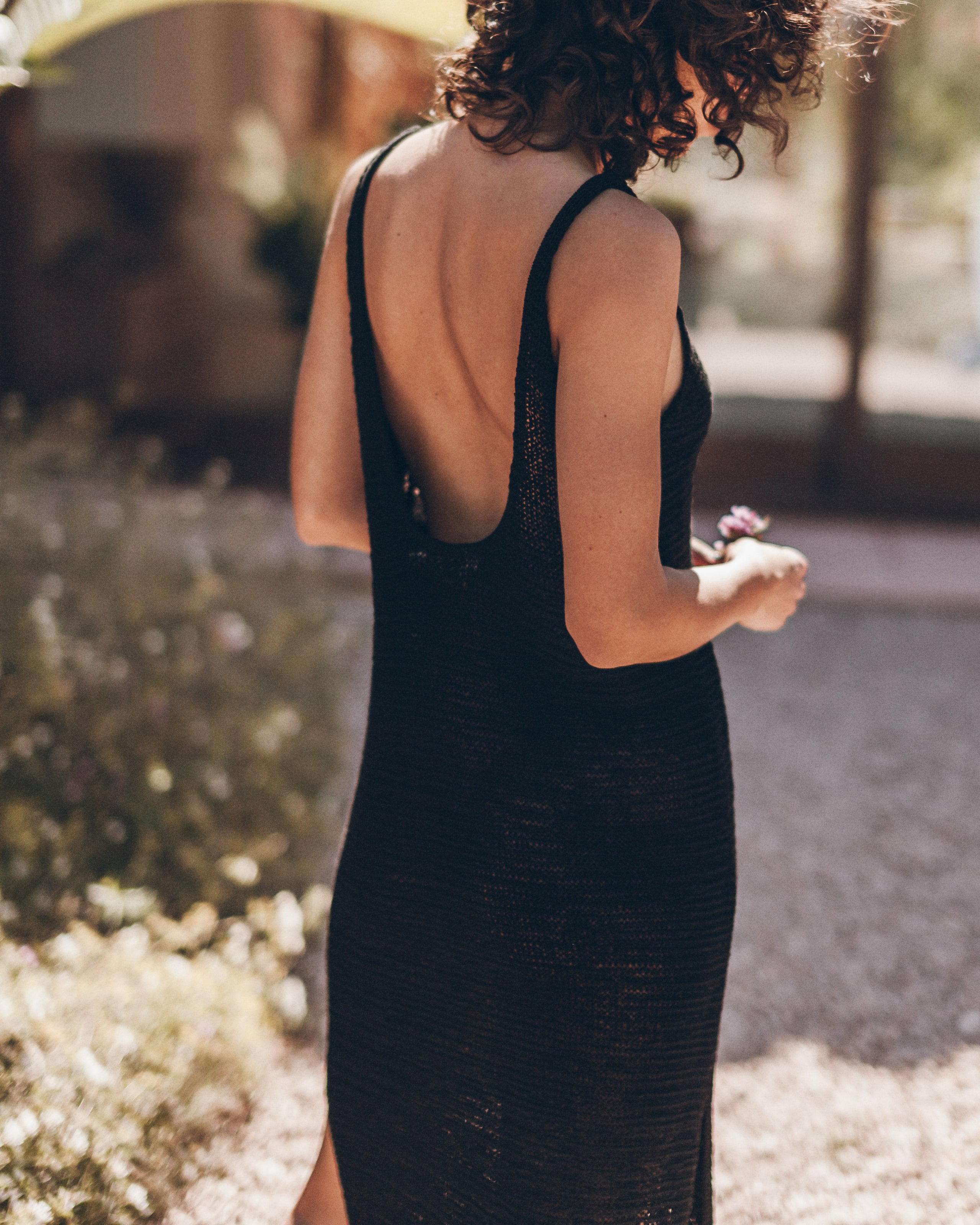 The Black Long Knitted Dress