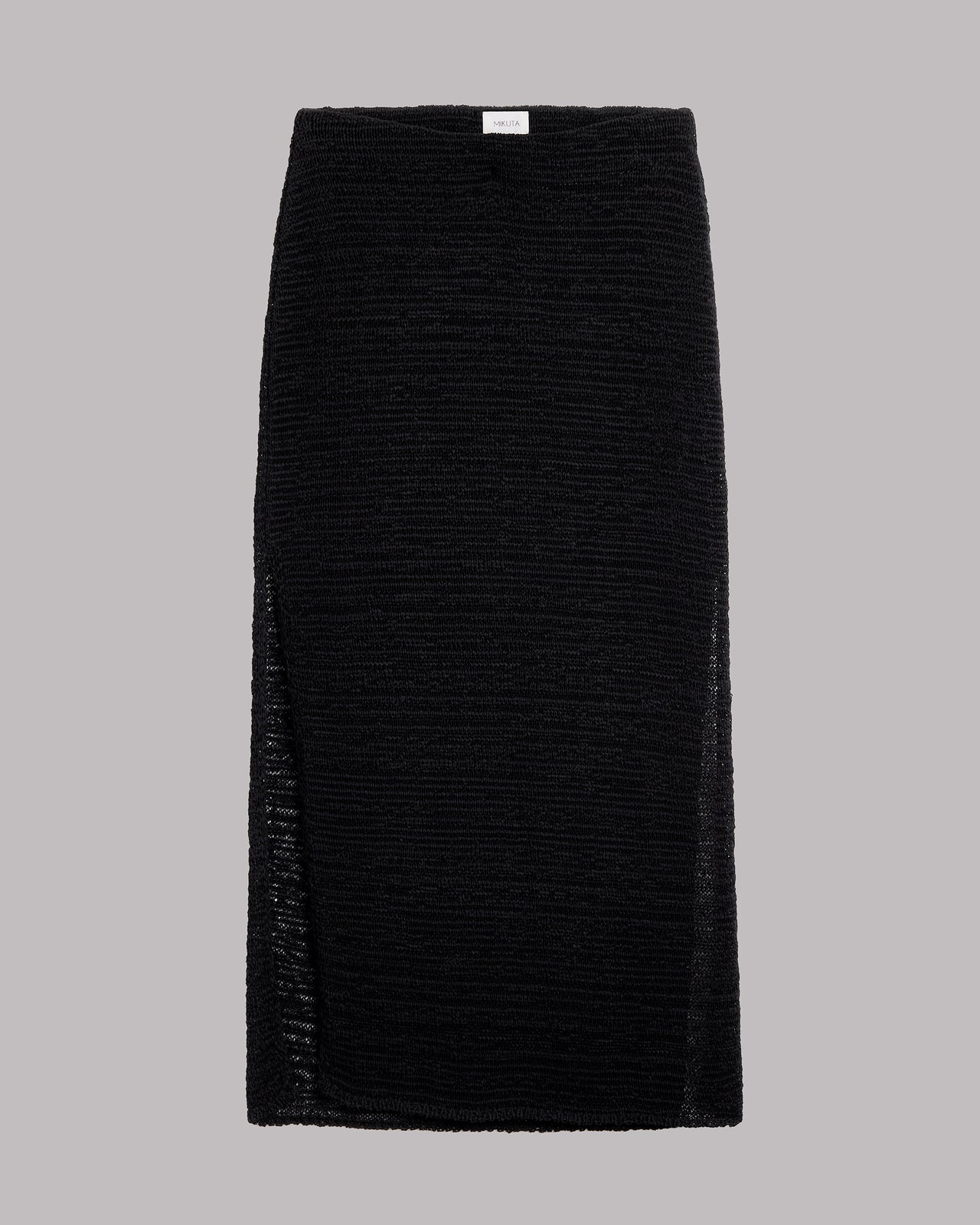 The Black Long Knitted Skirt