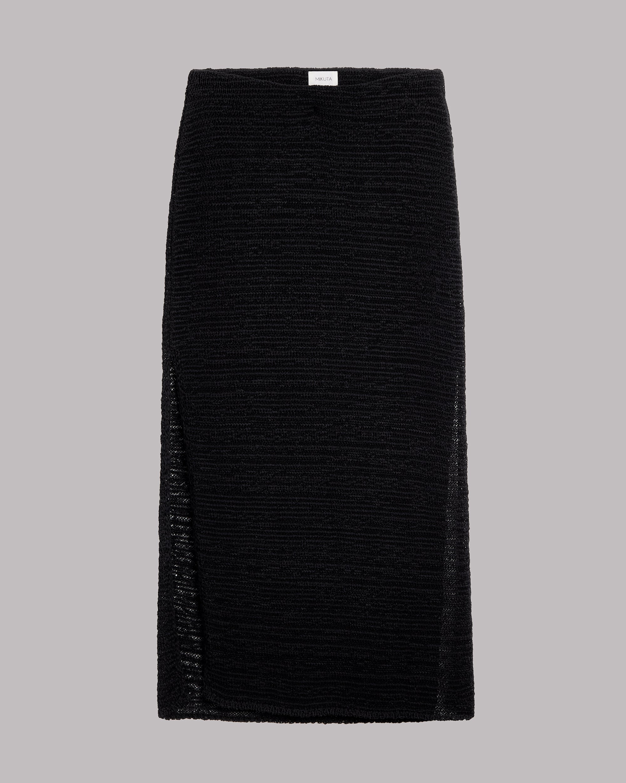 The Black Long Knitted Skirt