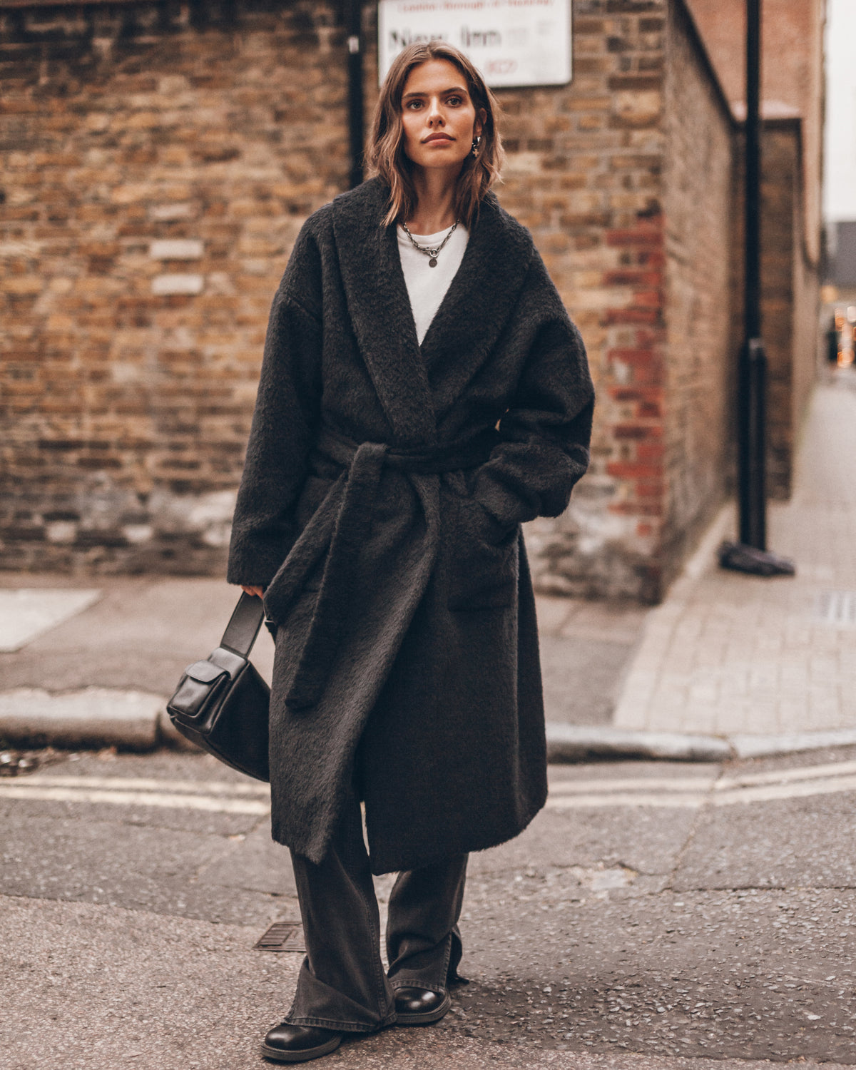 The Black Long Robe Coat