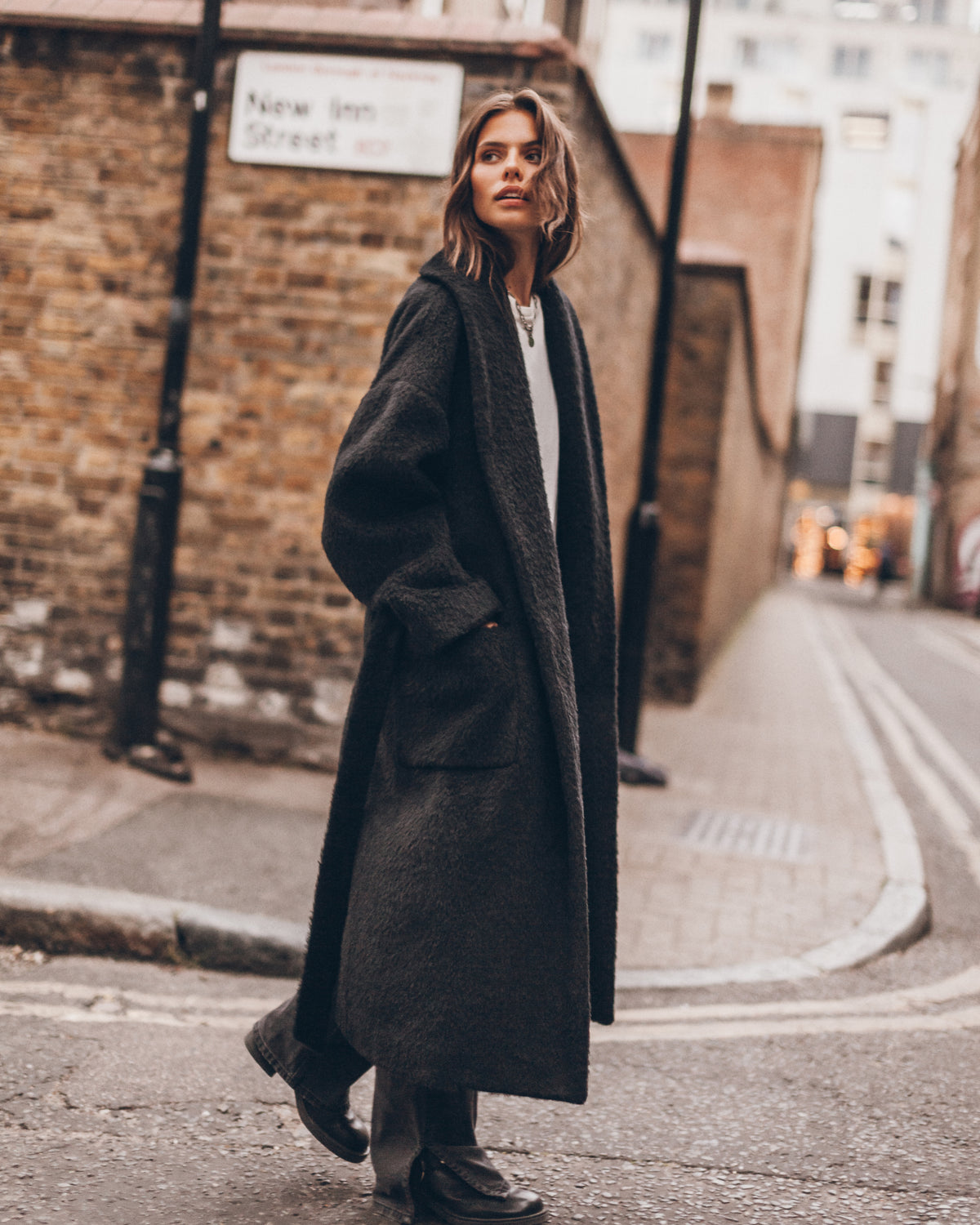 The Black Long Robe Coat