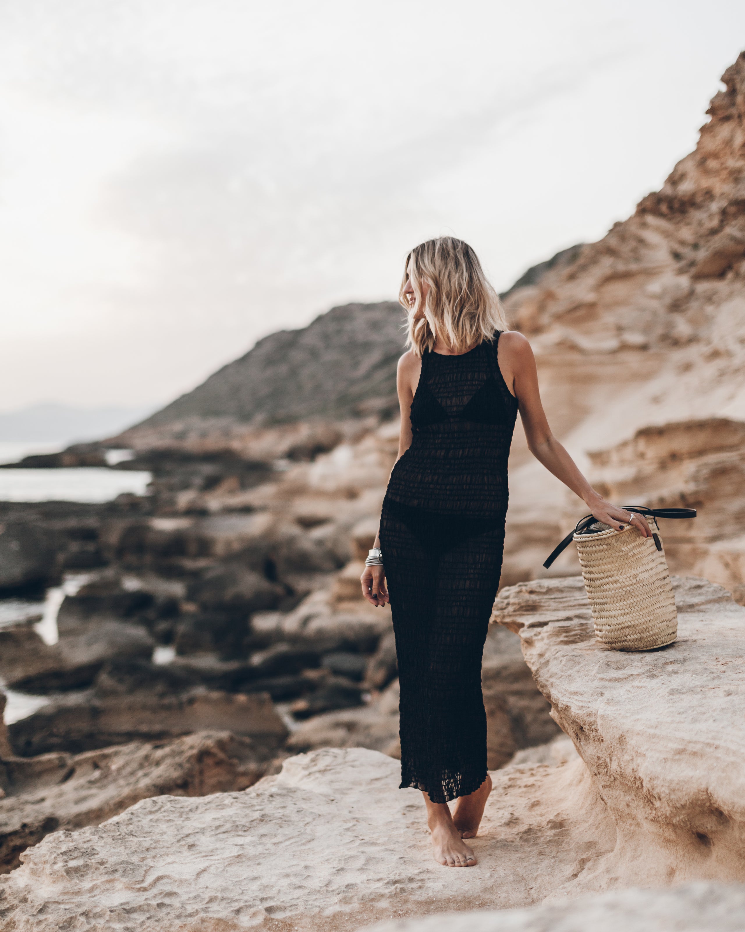 The Black Long Sheer Dress