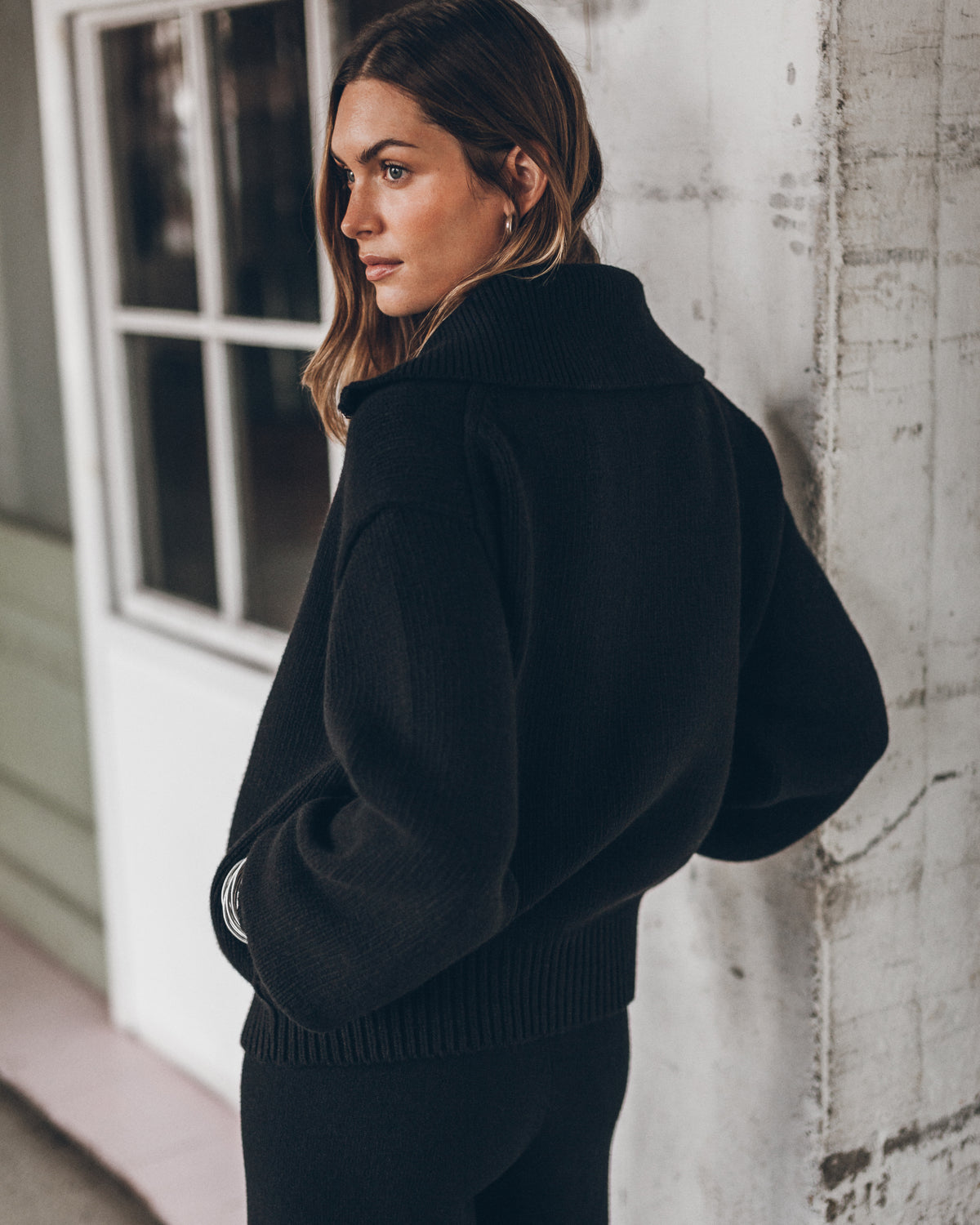 The Black Merino Cardigan