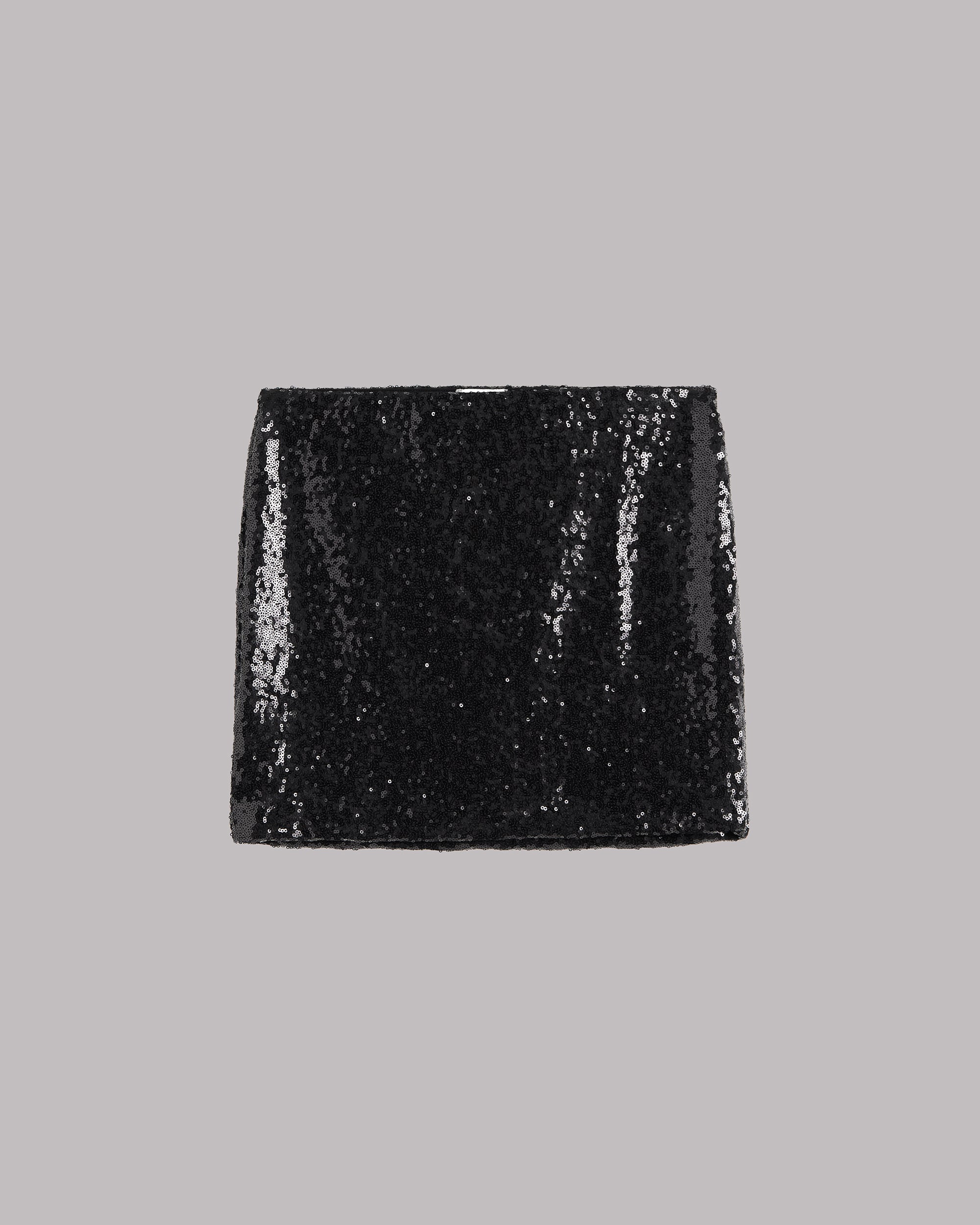 The Black Mini Sequin Skirt