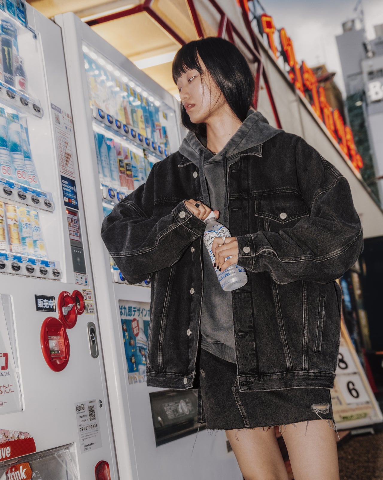 The Black Denim Skirt