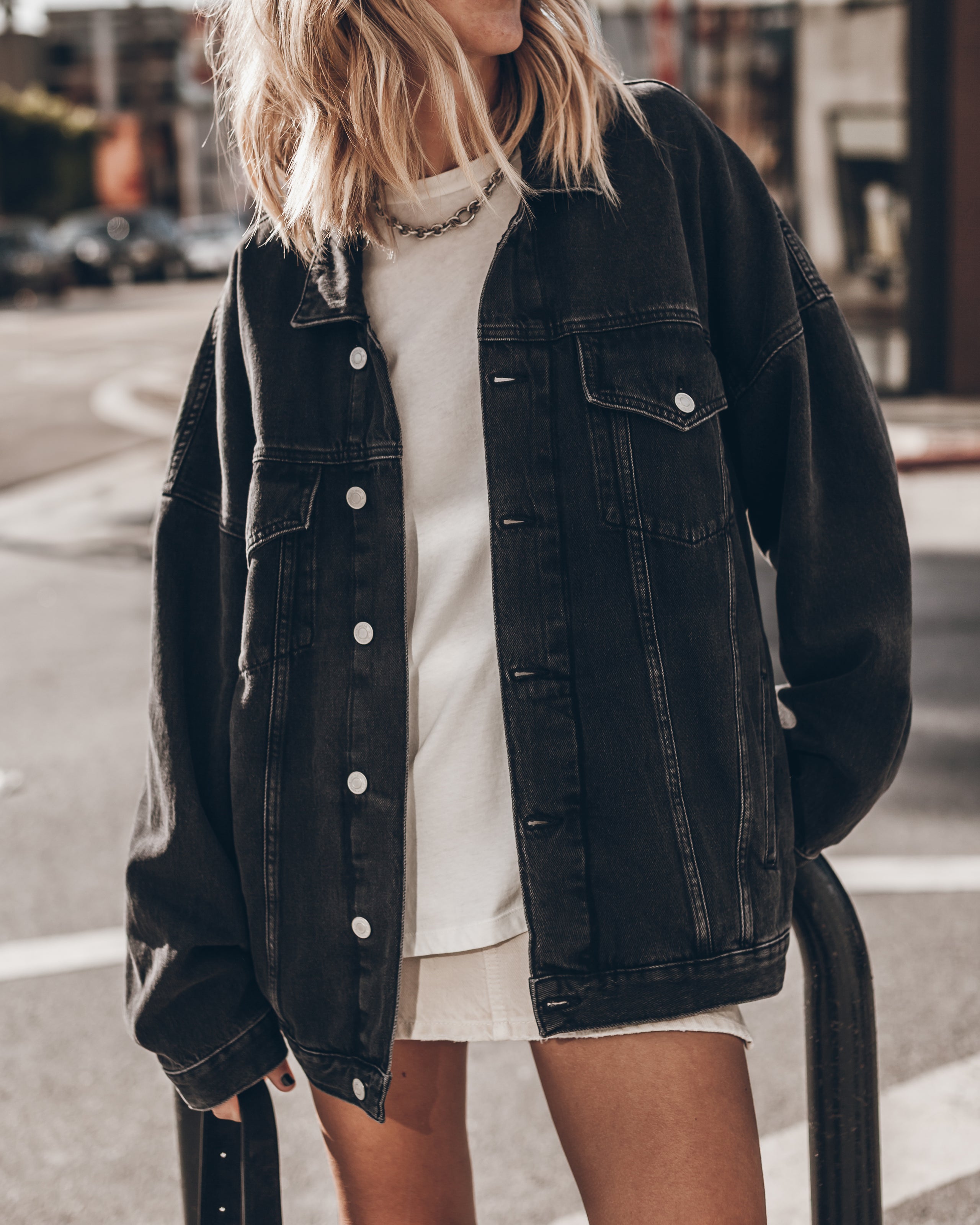 The Black Oversized Denim Jacket