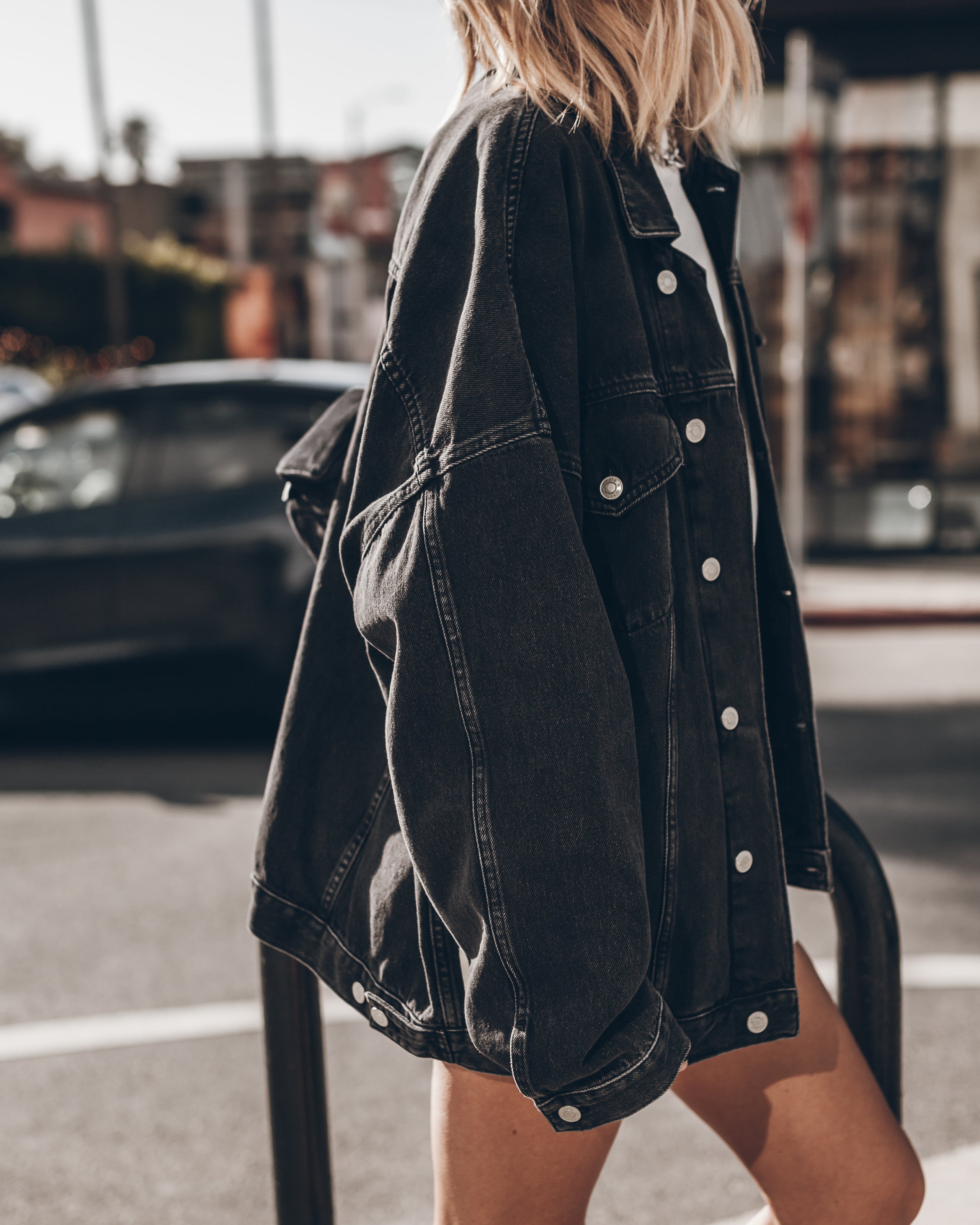The Black Oversized Denim Jacket