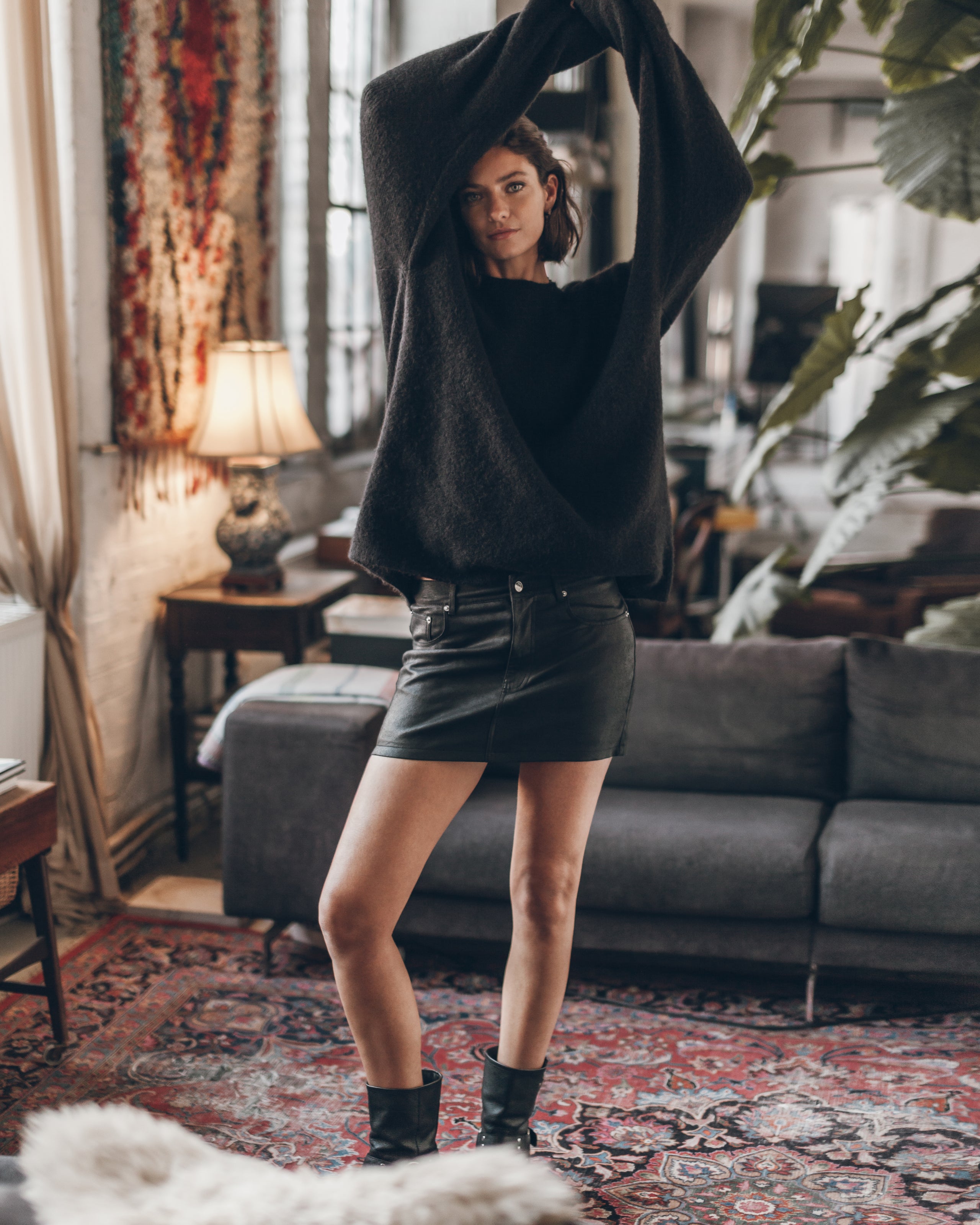 The Black Oversized Knitted Sweater