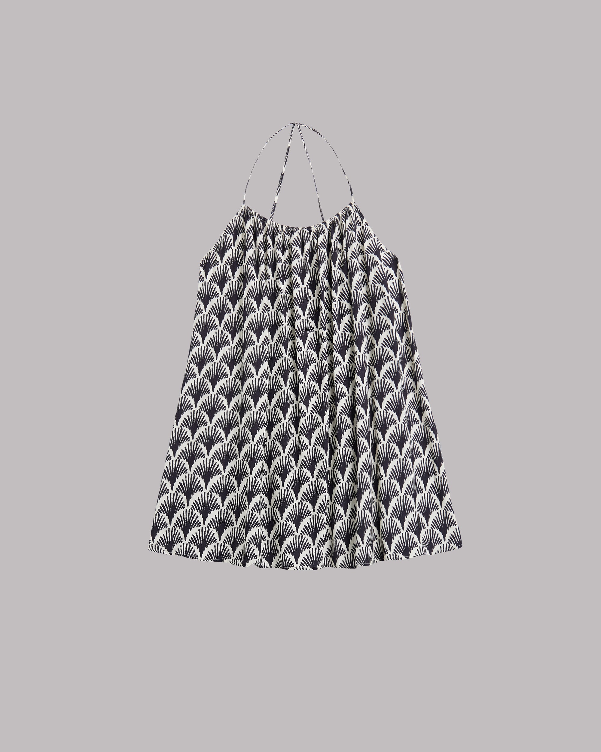 The Black Printed Short Beach Dress