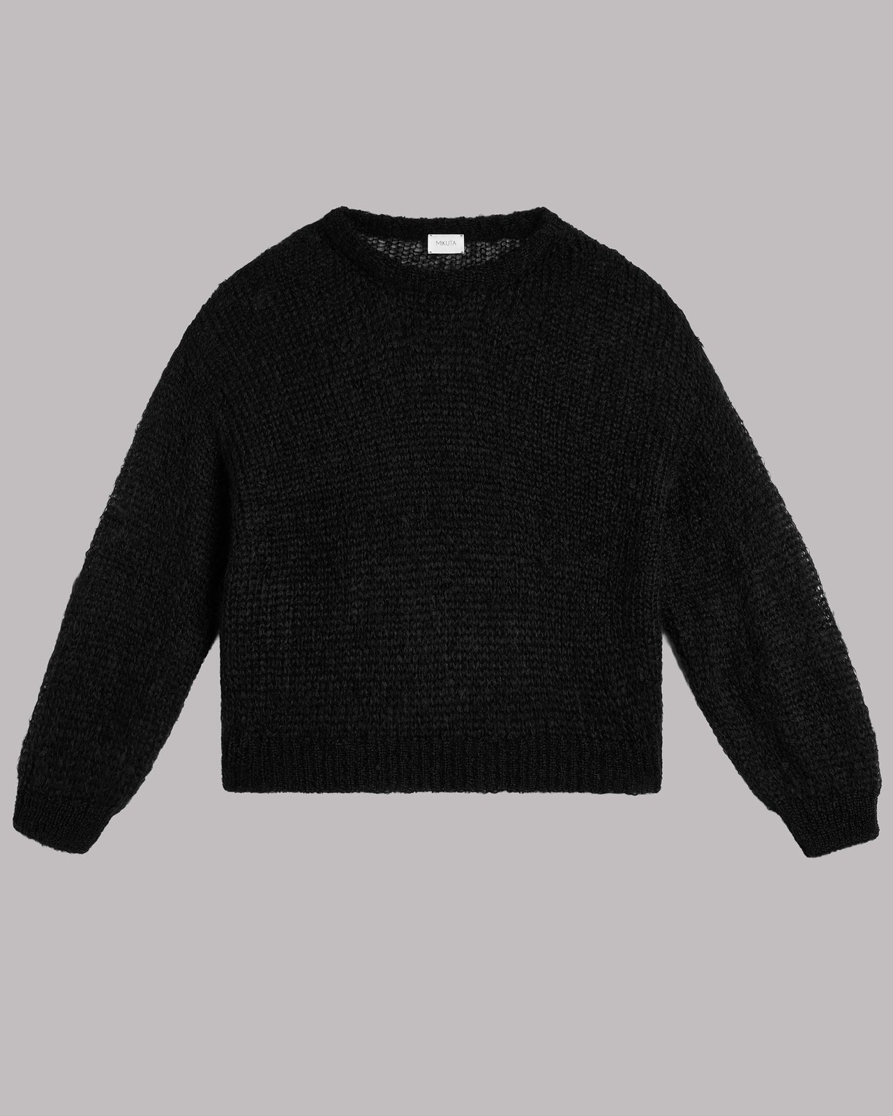 The Black Relaxed Fine Knitted Sweater