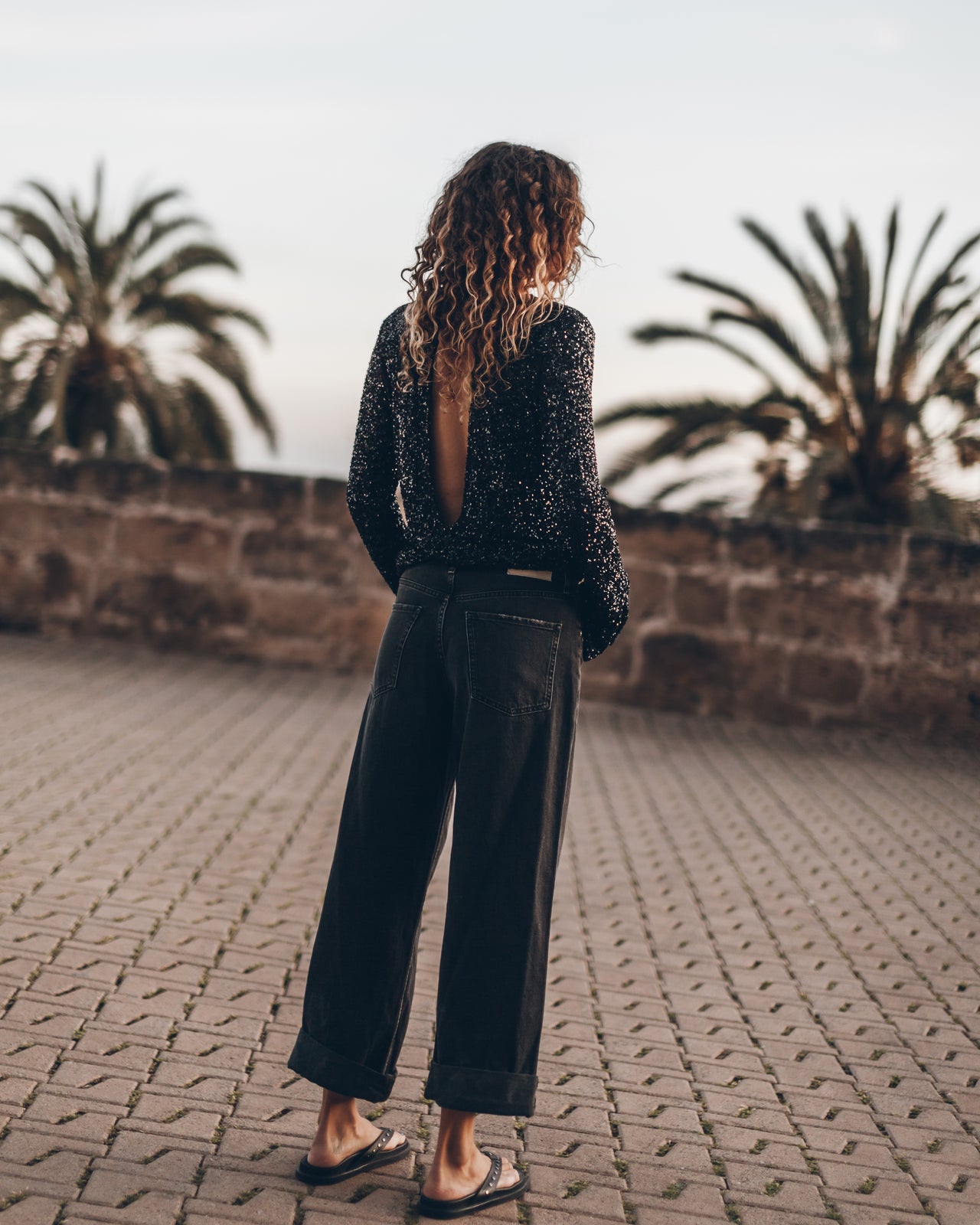 The Black Sequin Blouse