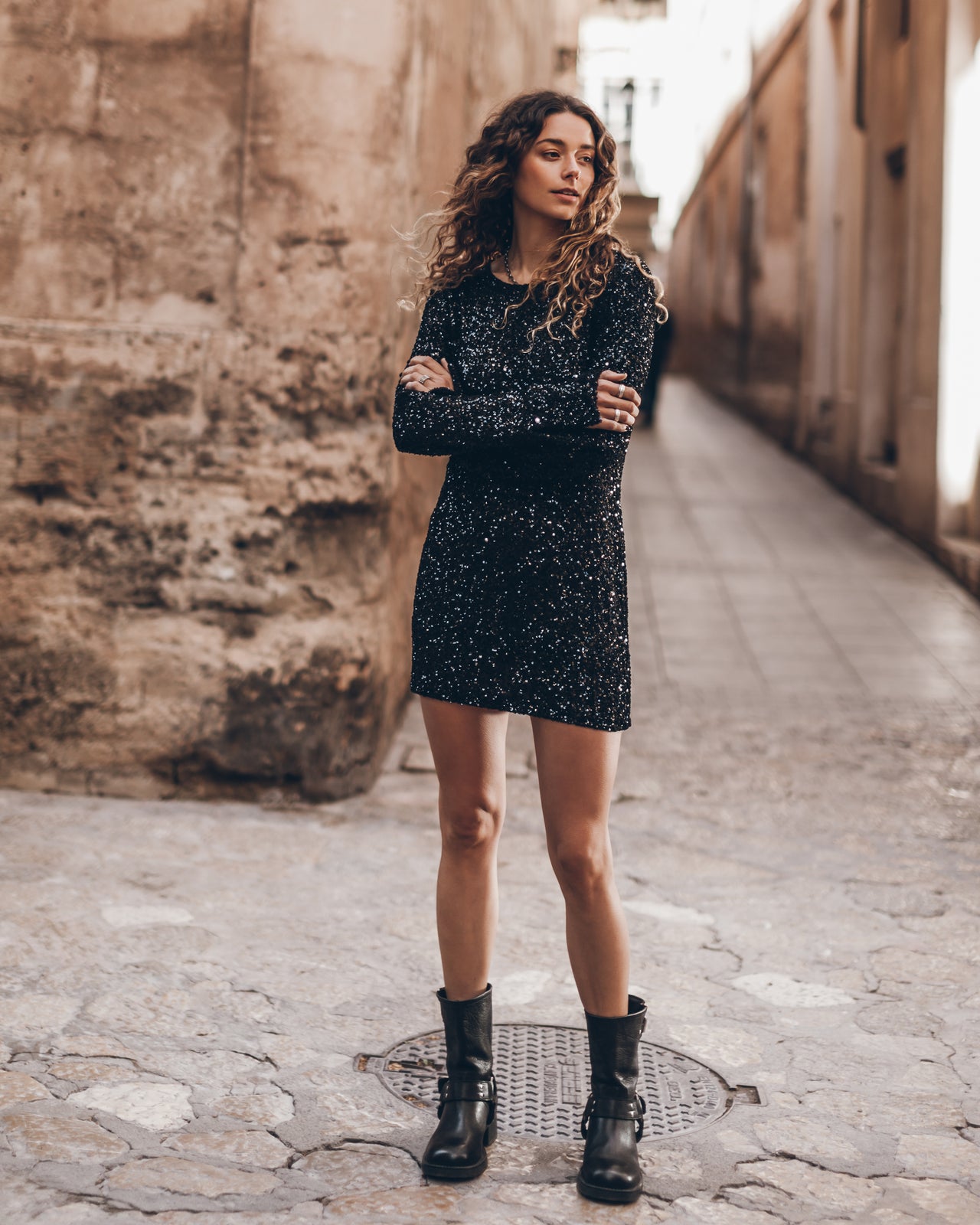 The Black Sequin Dress