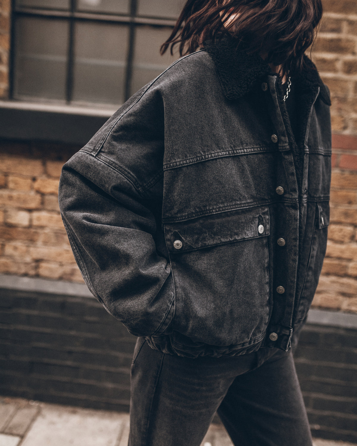 The Black Sherpa Denim Jacket