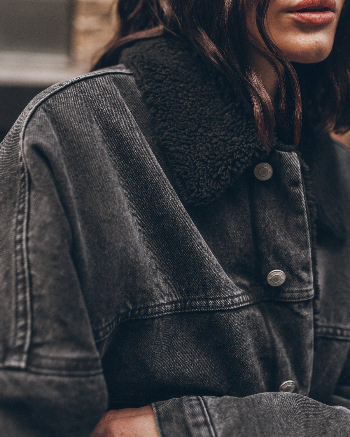 The Black Sherpa Denim Jacket