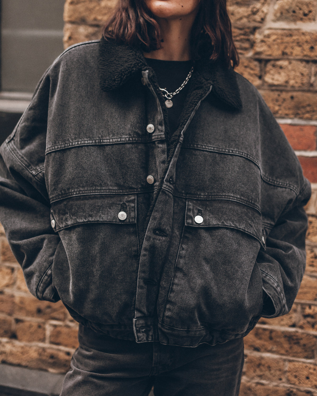 The Black Sherpa Denim Jacket